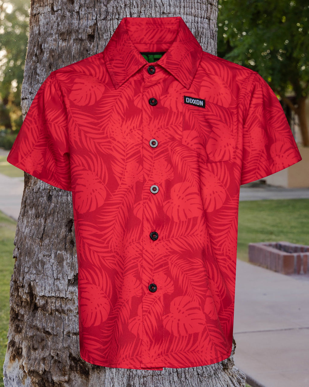 Youth Corcovado Camo Party Shirt - Red