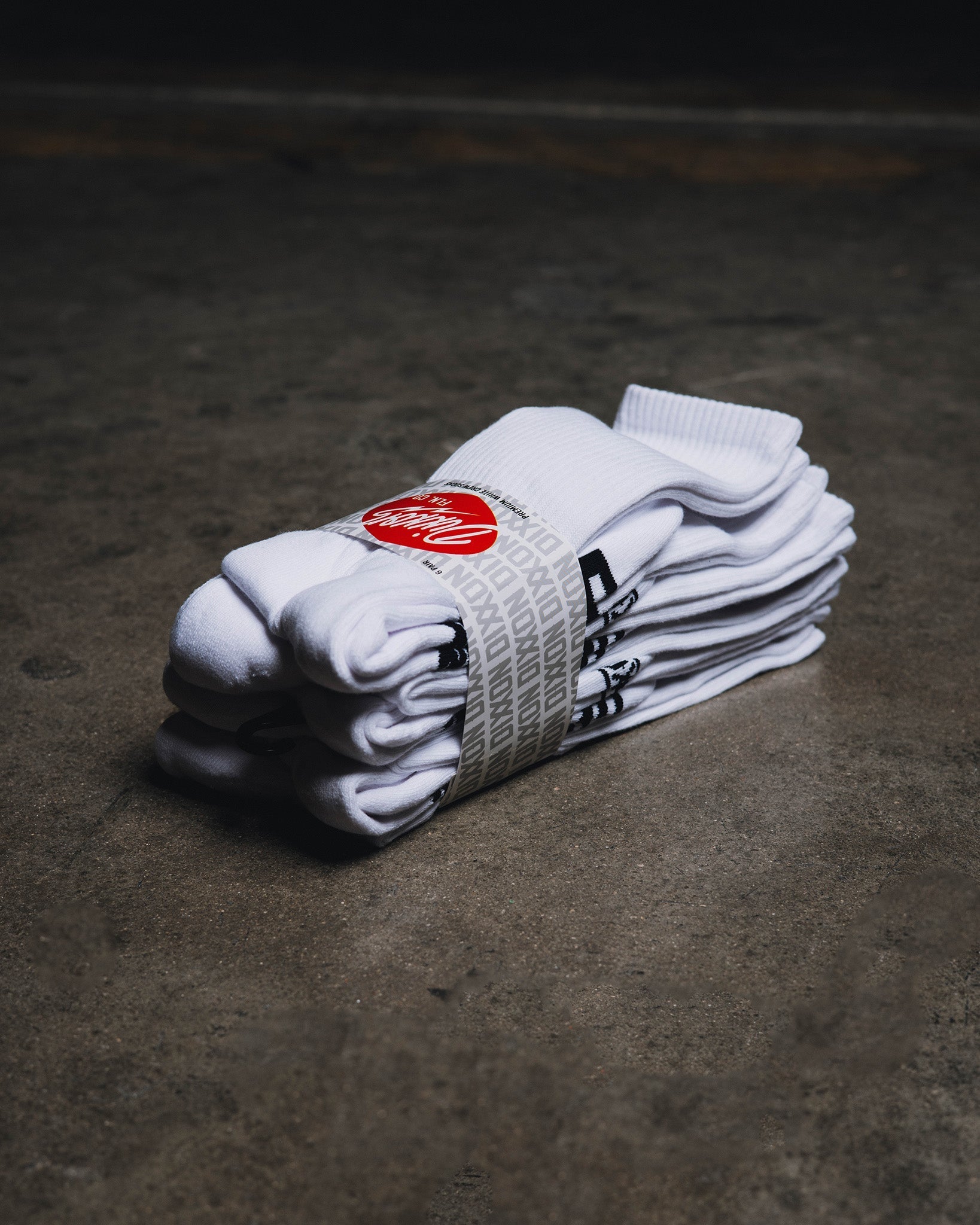 6pk Premium Crew Socks - White