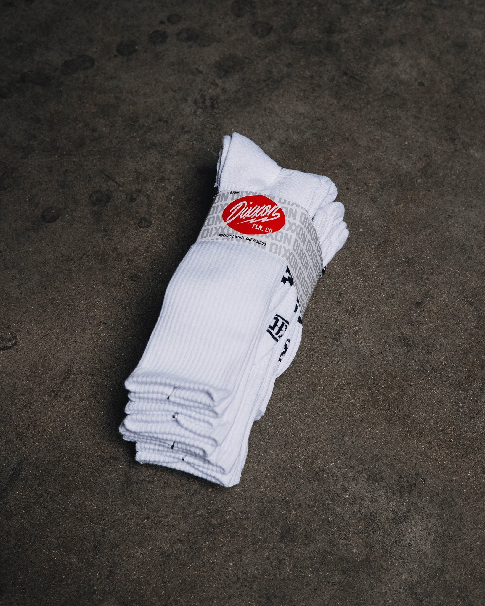 6pk Premium Crew Socks - White