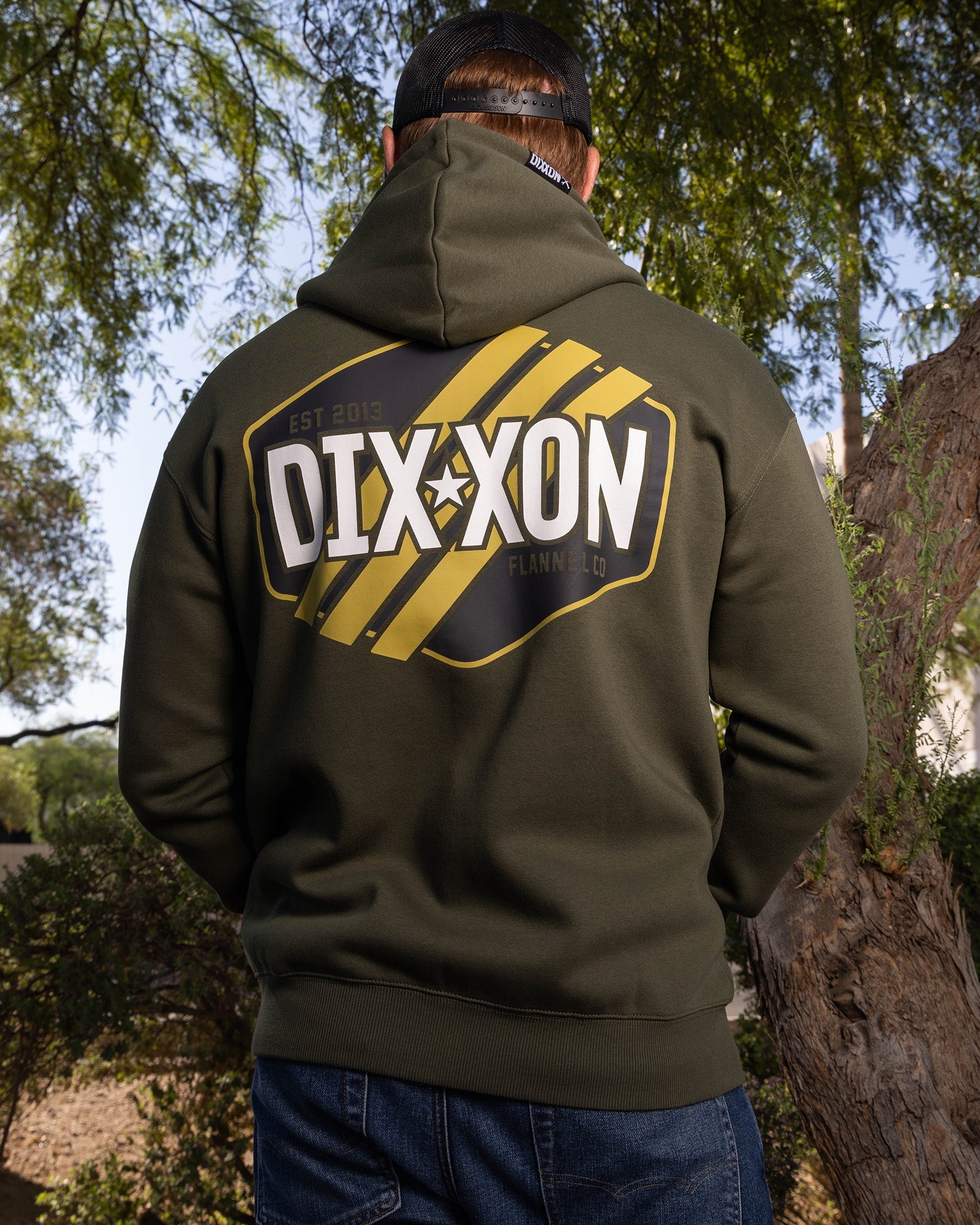 Tactical Badge Zip Up Hoodie - O.D. Green