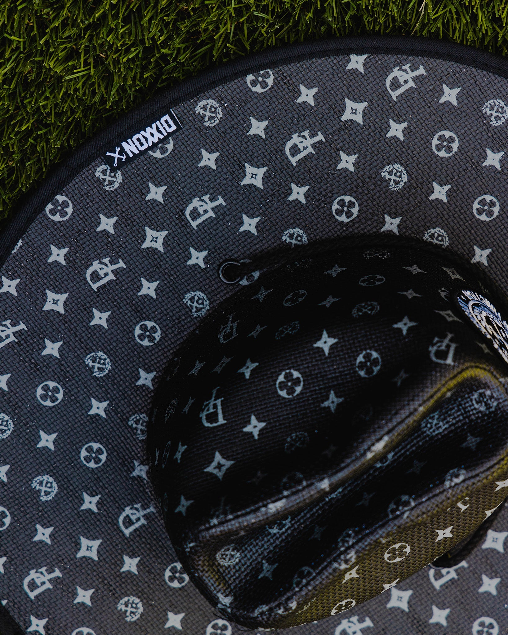 Bougie Straw Sun Hat - Black & Gray