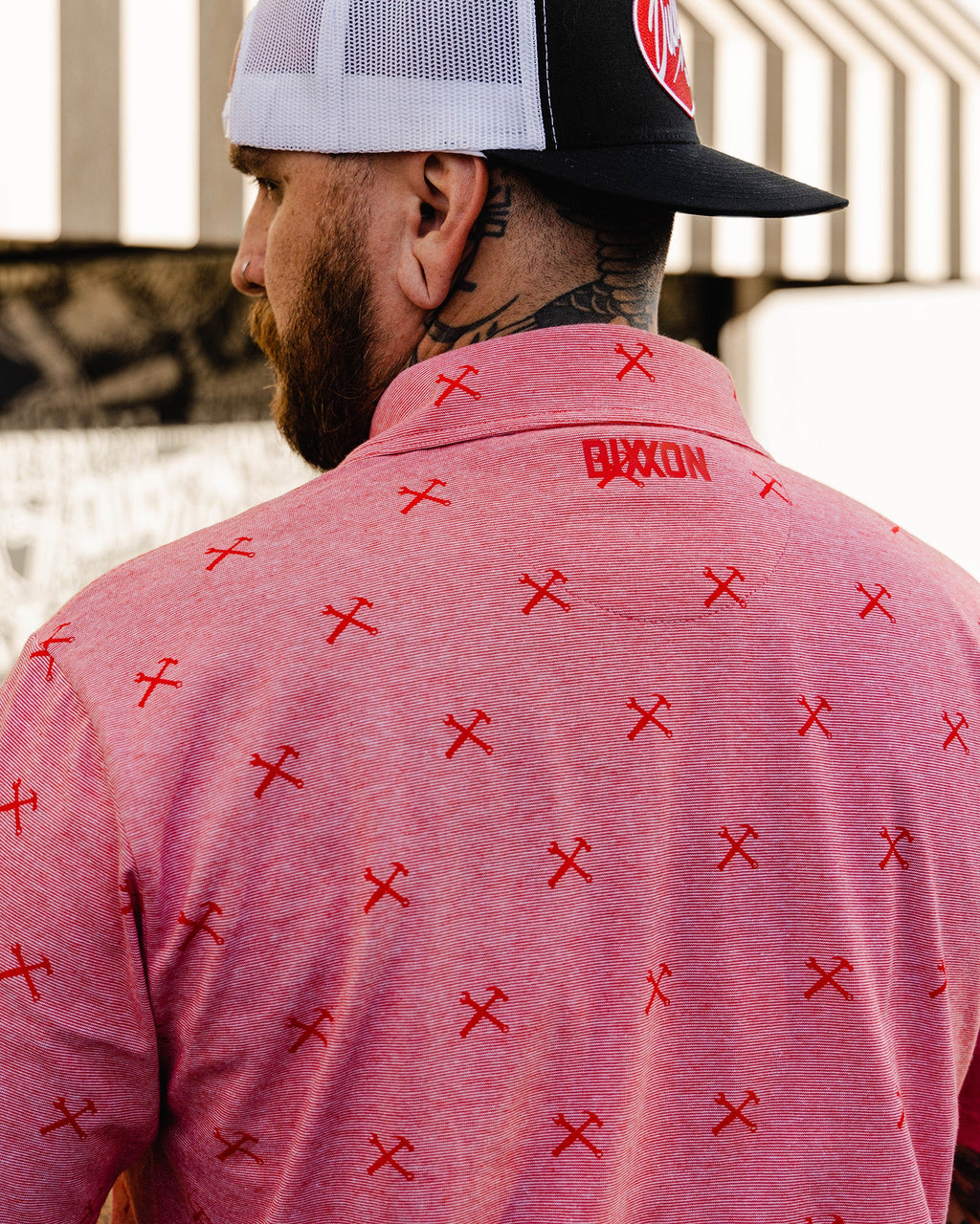 Red Finney Premium Polo - Heathered Red