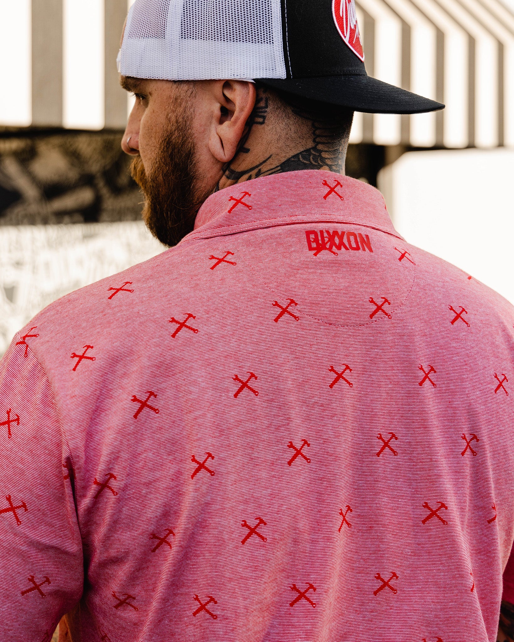 Red Finney Premium Polo - Heathered Red