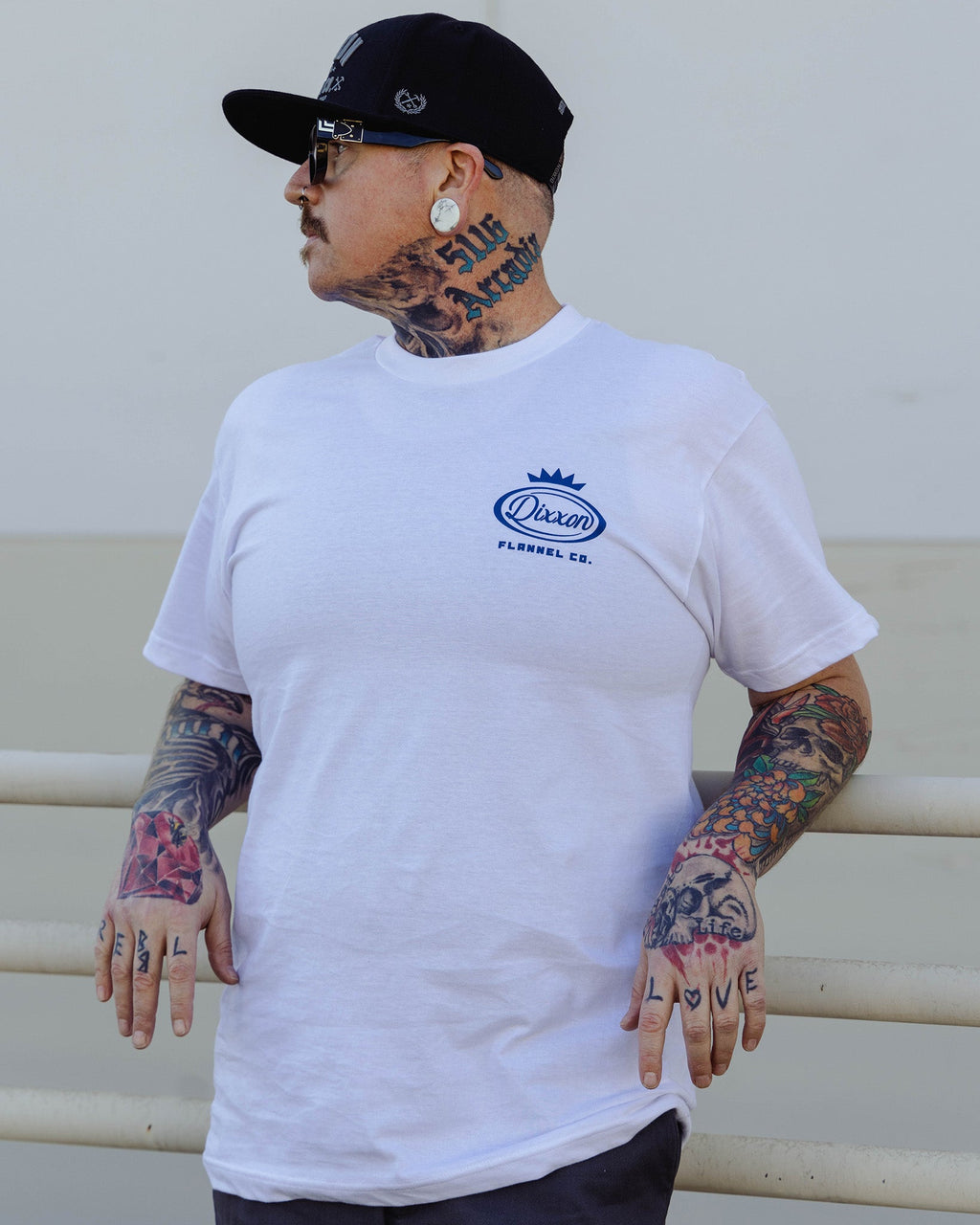 Blue Fortune Favors T-Shirt - White