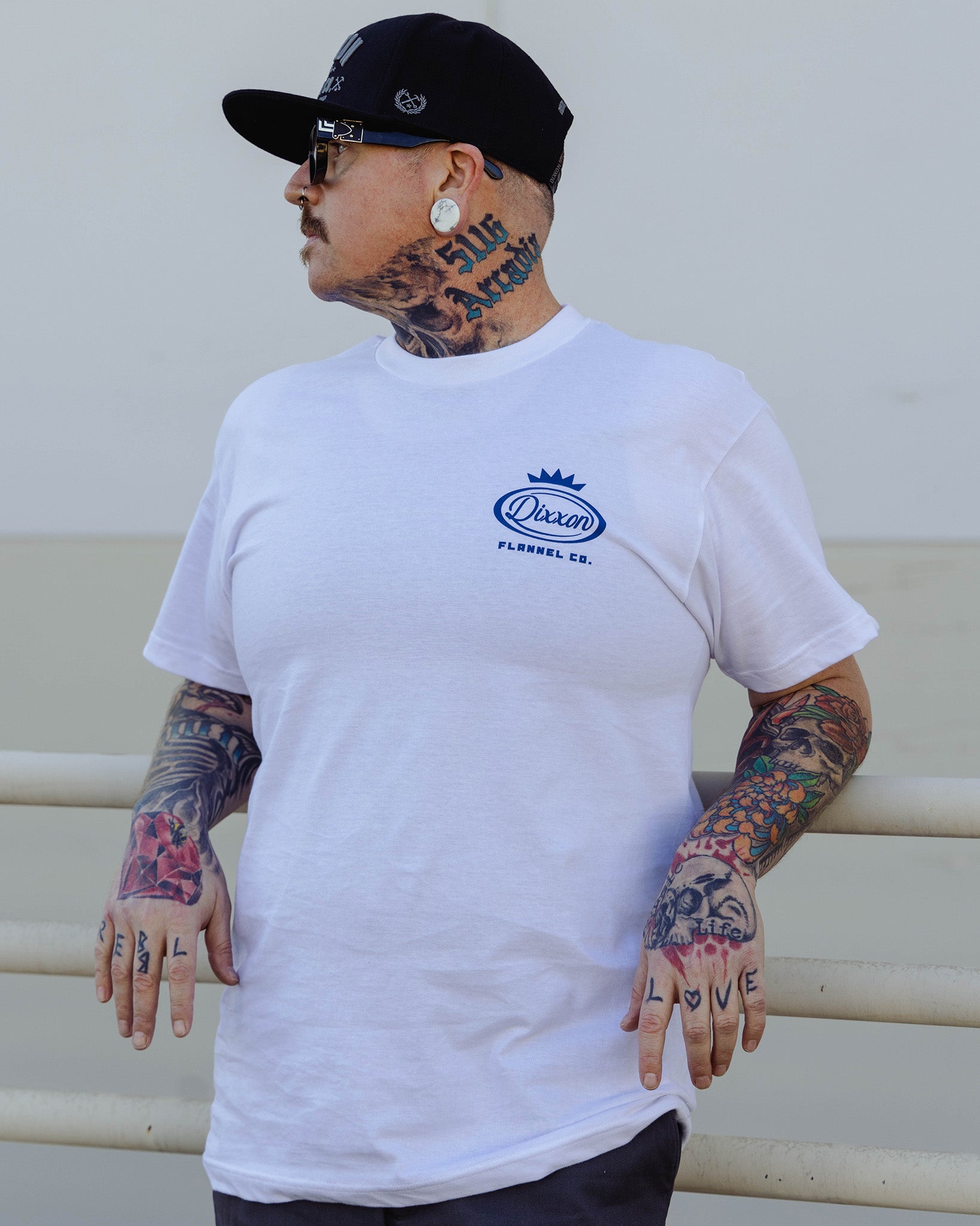 Blue Fortune Favors T-Shirt - White