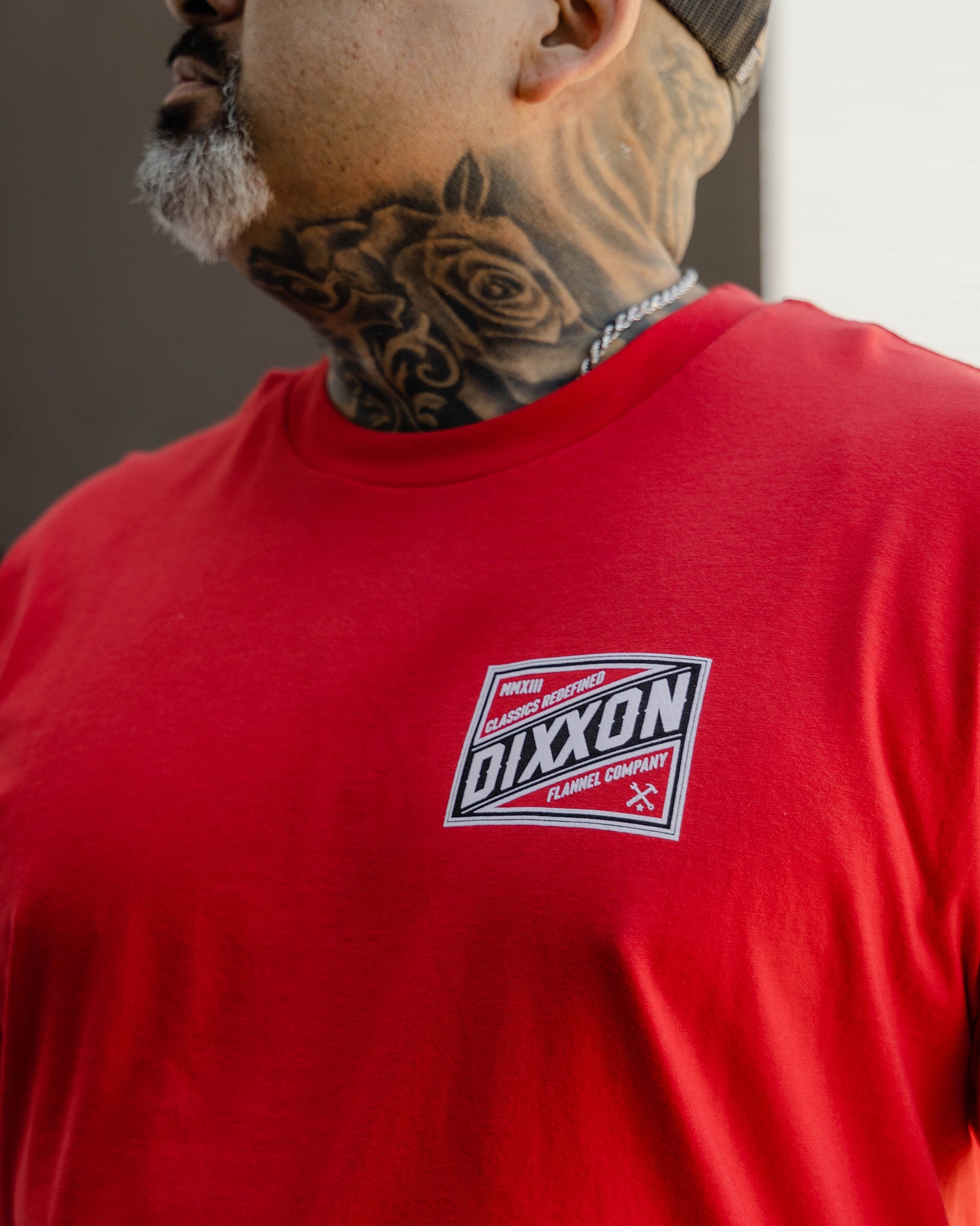 Black, Red, & White Classic Billboard T-Shirt - Red