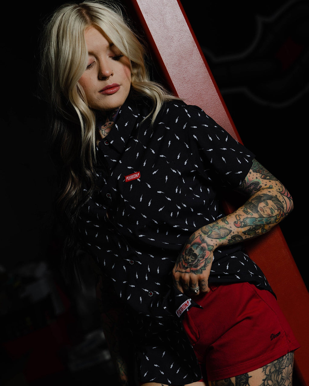 Women's Bolt Party Shirt - Black