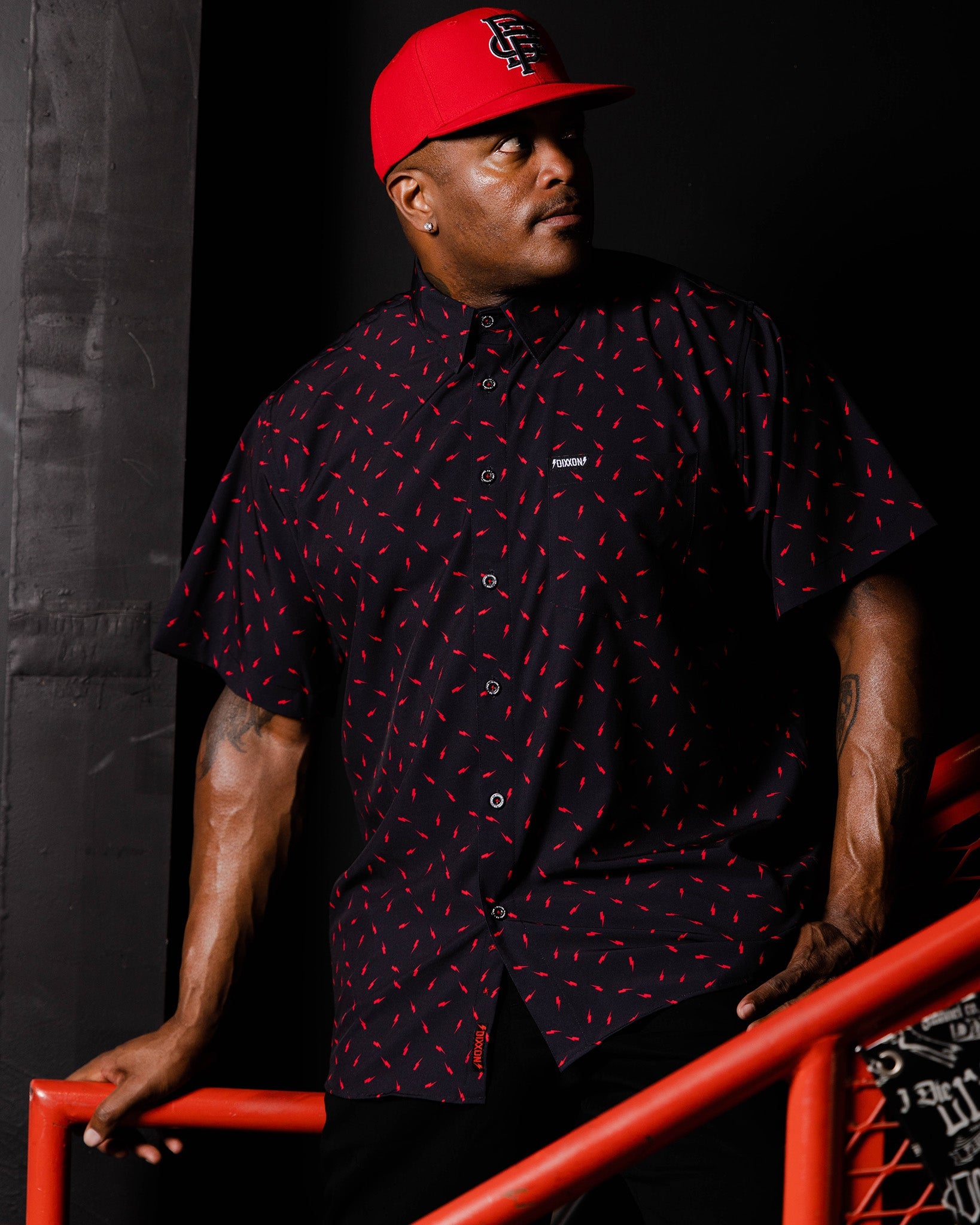 Bolt Party Shirt - Black & Red