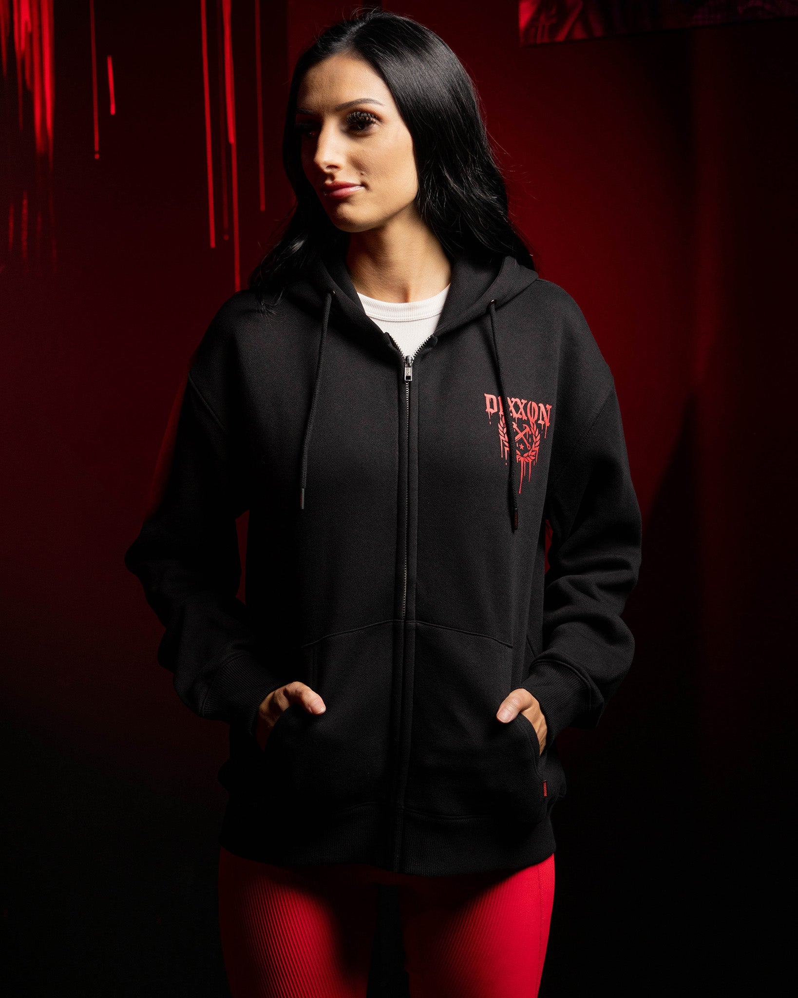 Women's Terror Zip Up Hoodie - Black