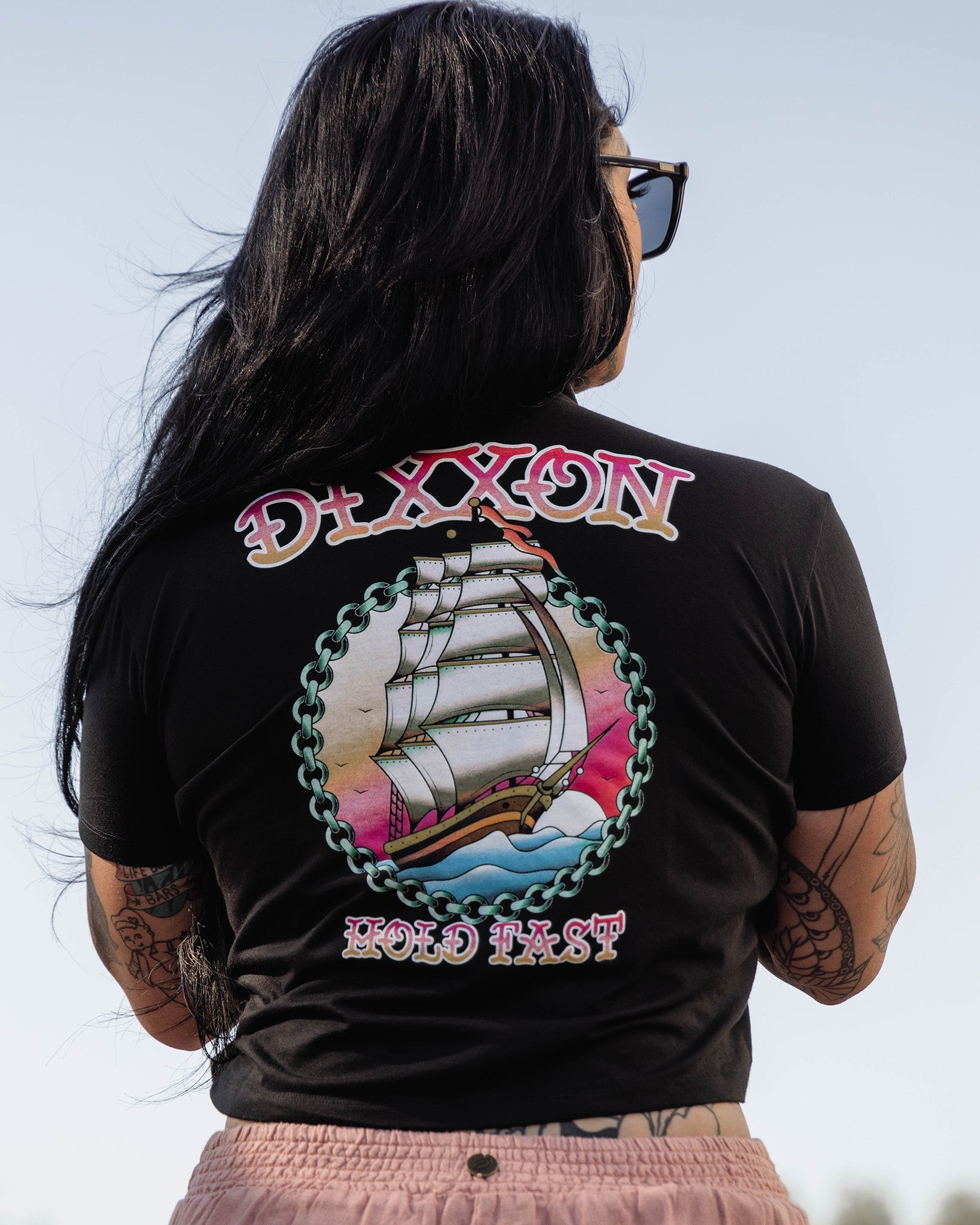 Women's Hold Fast Crop Top - Black