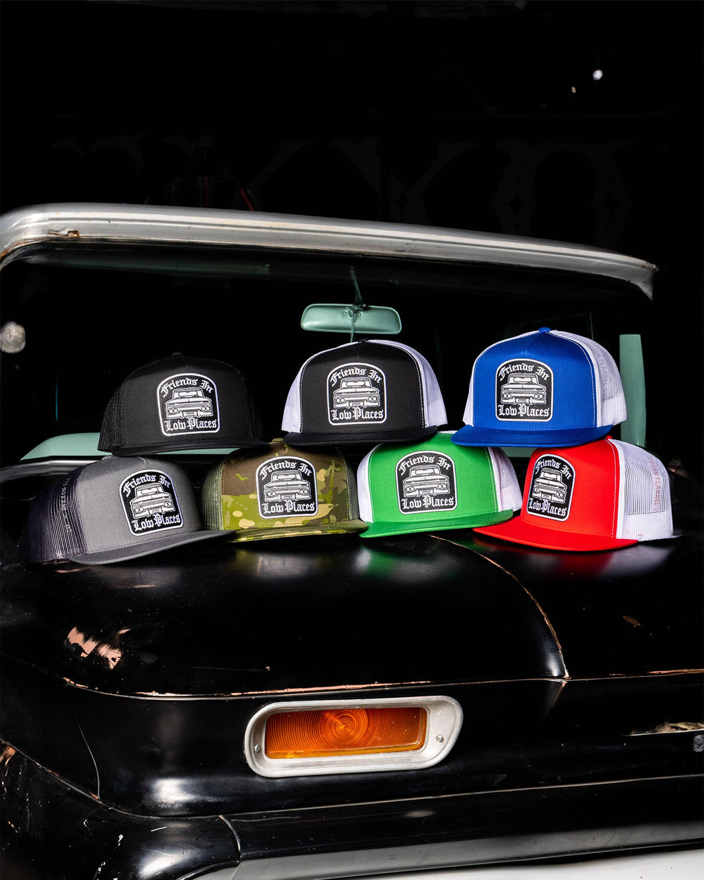 Low Places Flat Bill Trucker Snapback