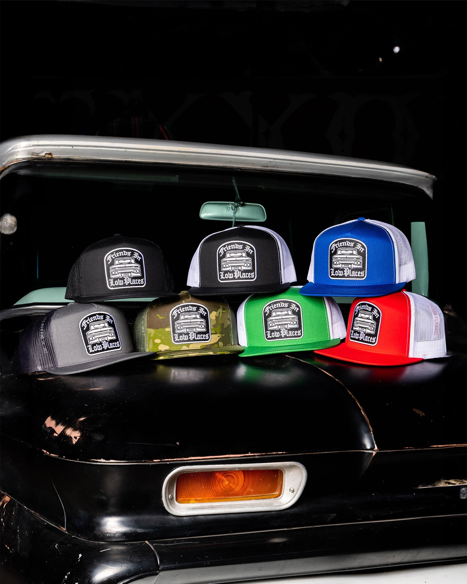 Low Places Flat Bill Trucker Snapback