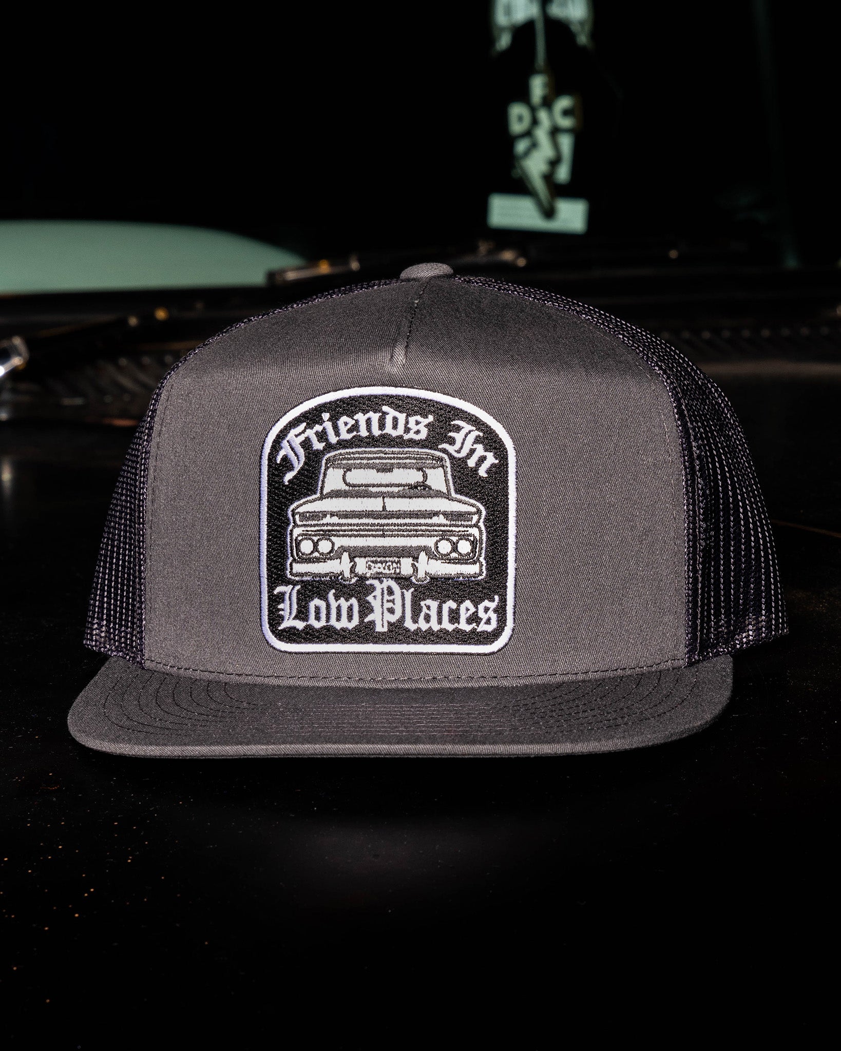 Low Places Flat Bill Trucker Snapback