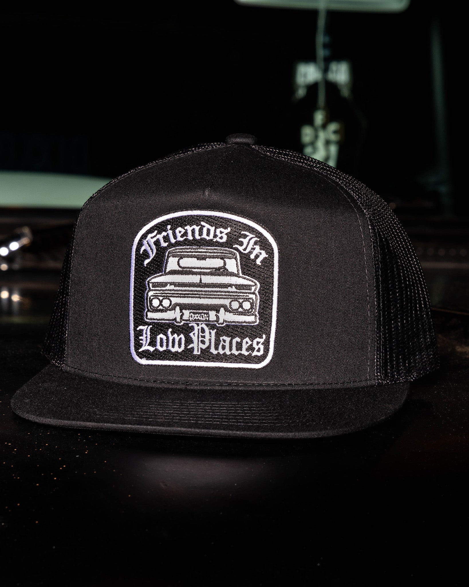 Low Places Flat Bill Trucker Snapback