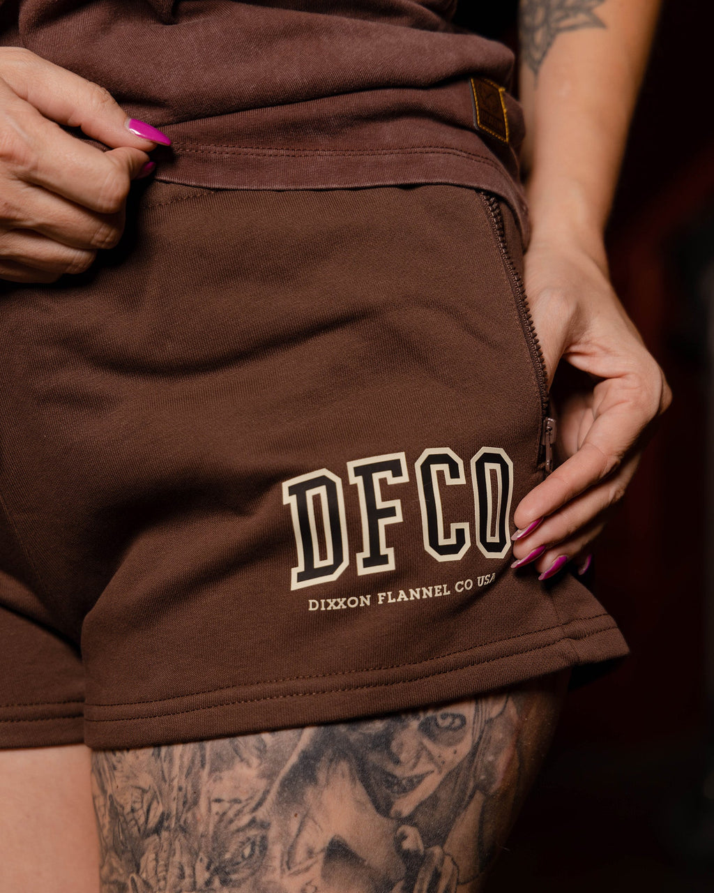 Women's DFCO Sweat Shorts - Brown