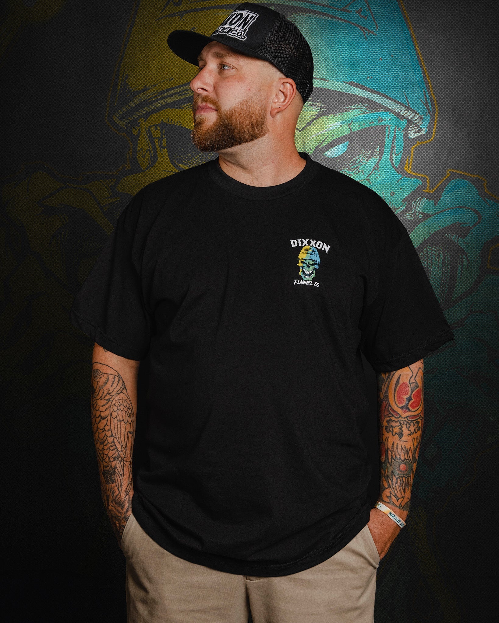 Green Torch T-Shirt - Black