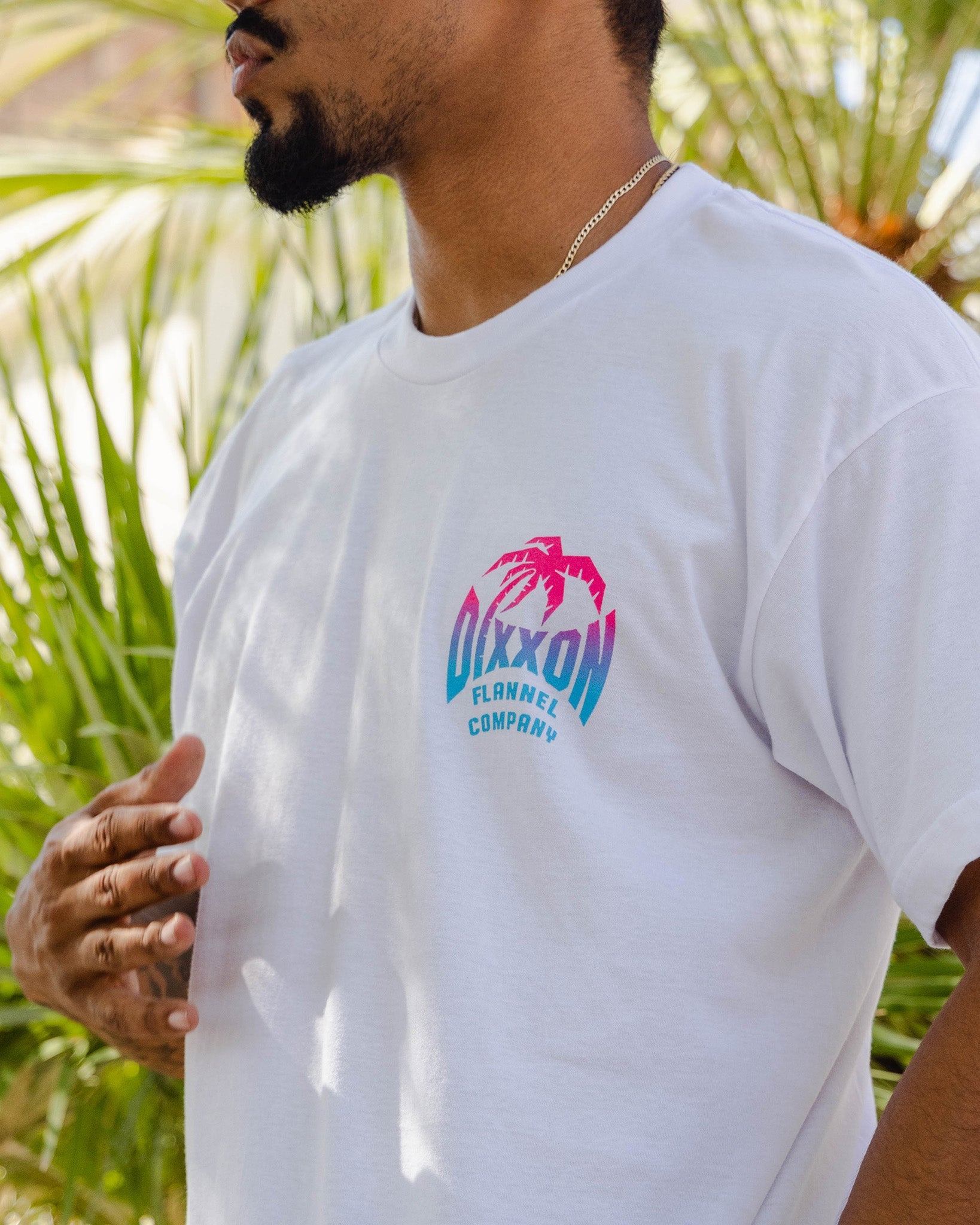 Neon Palm T-Shirt - White