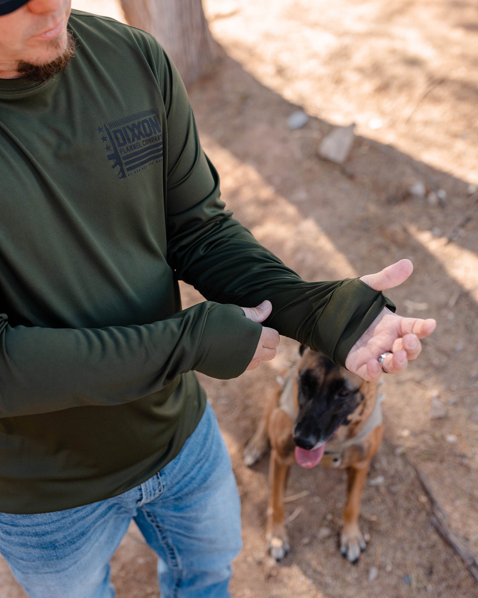 Against the World UV Long Sleeve T-Shirt - O.D. Green