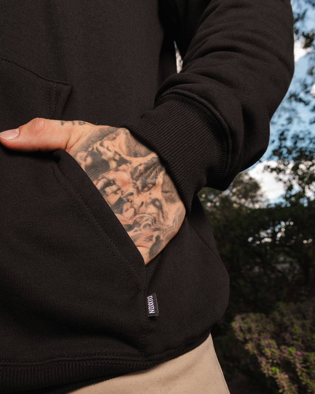 Bound In Plaid Zip Up - Black