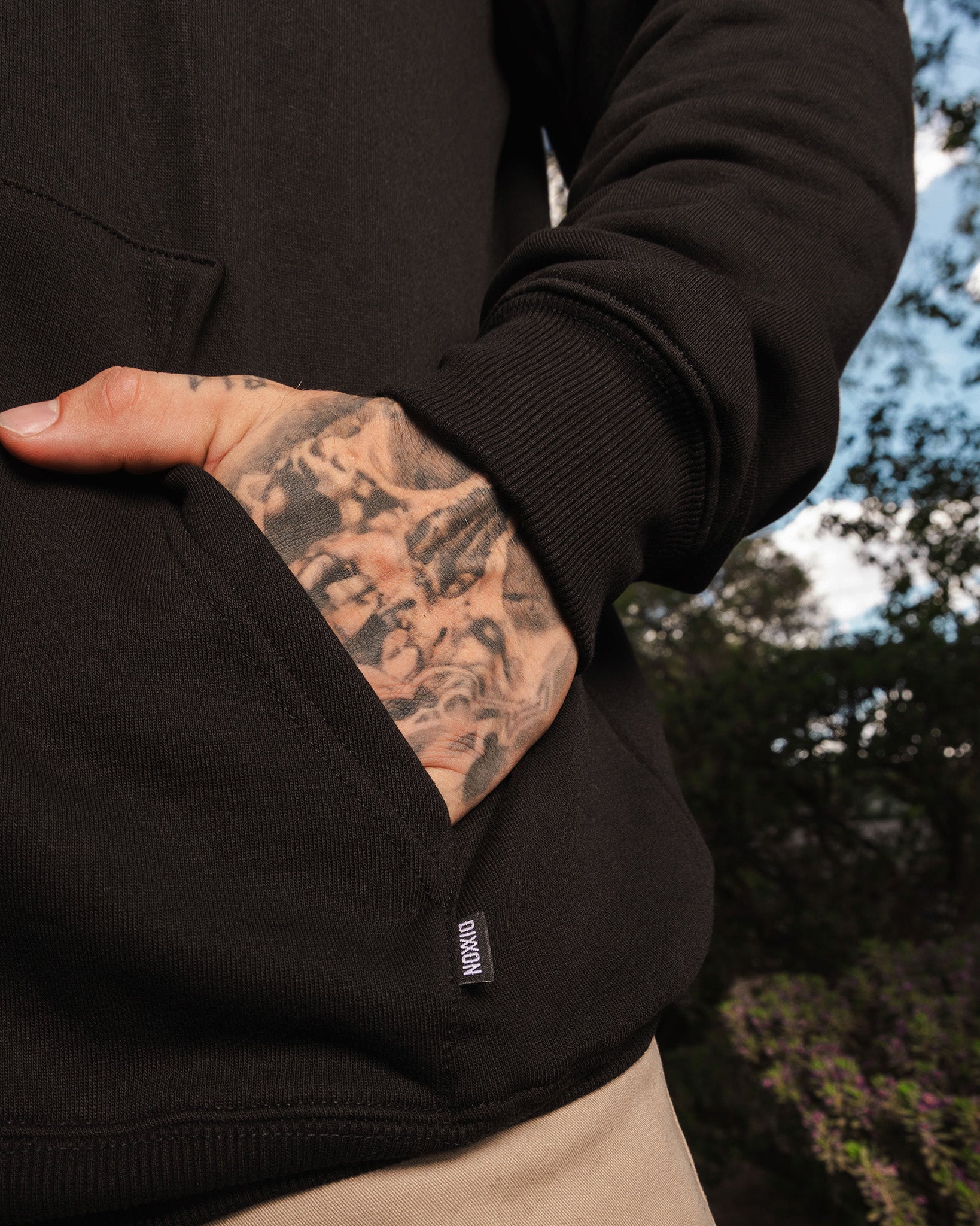 Bound In Plaid Zip Up - Black