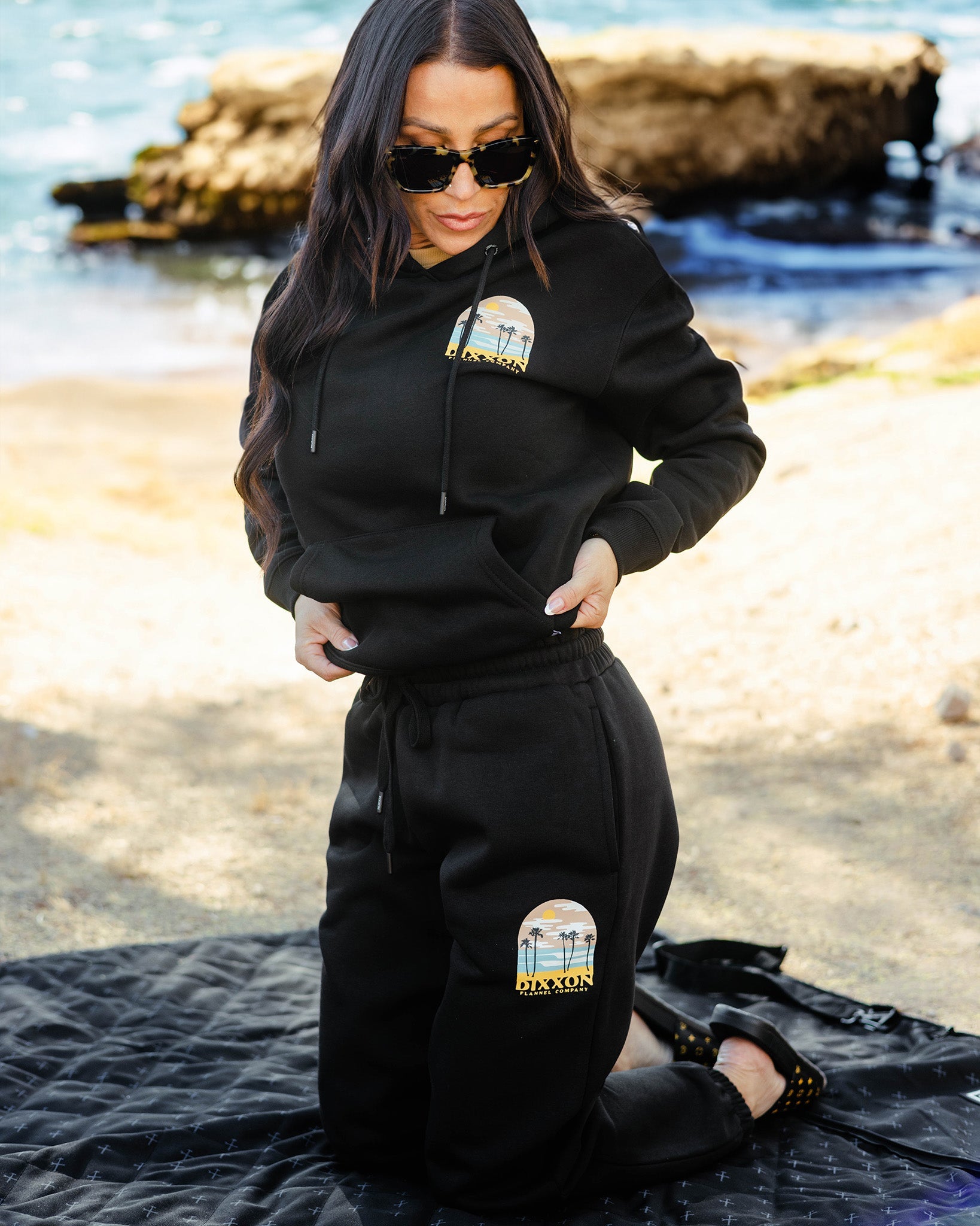 Women's Ocean Front Sweatpants - Black