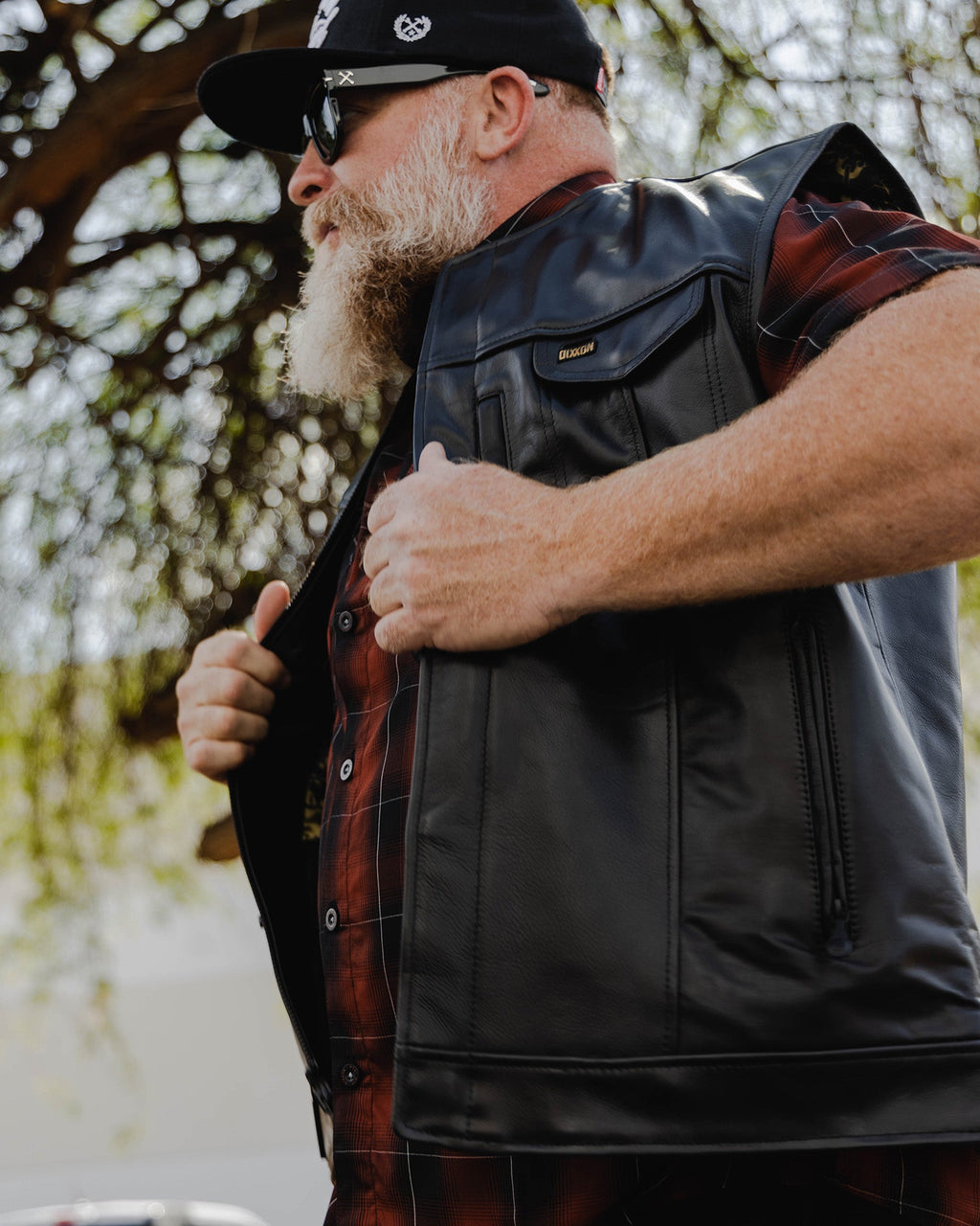 Walker Leather Vest - Black