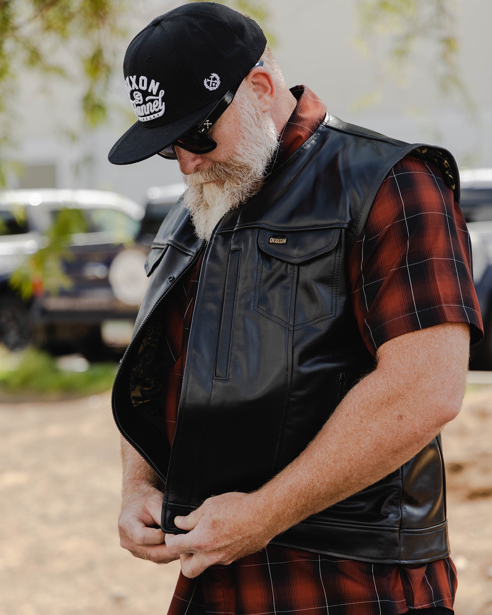 Walker Leather Vest - Black