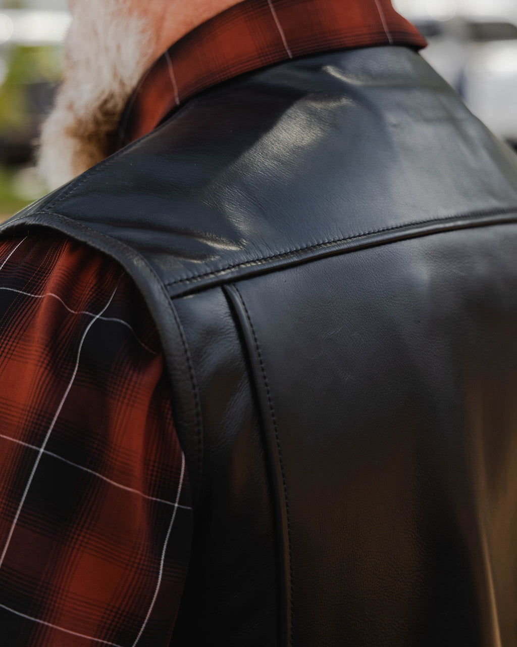 Walker Leather Vest - Black