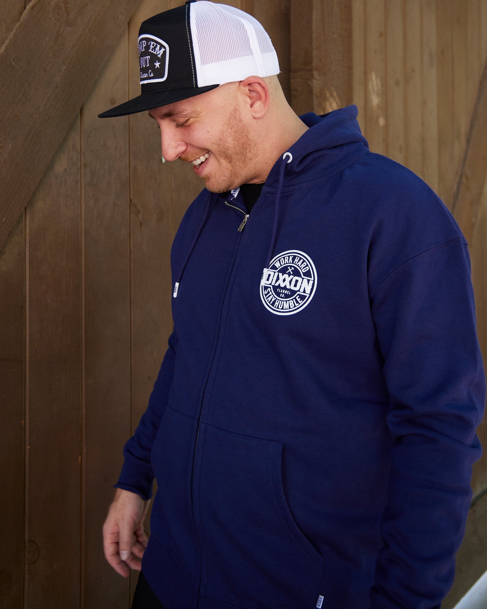 Corpo Zip Up Hoodie - Blue