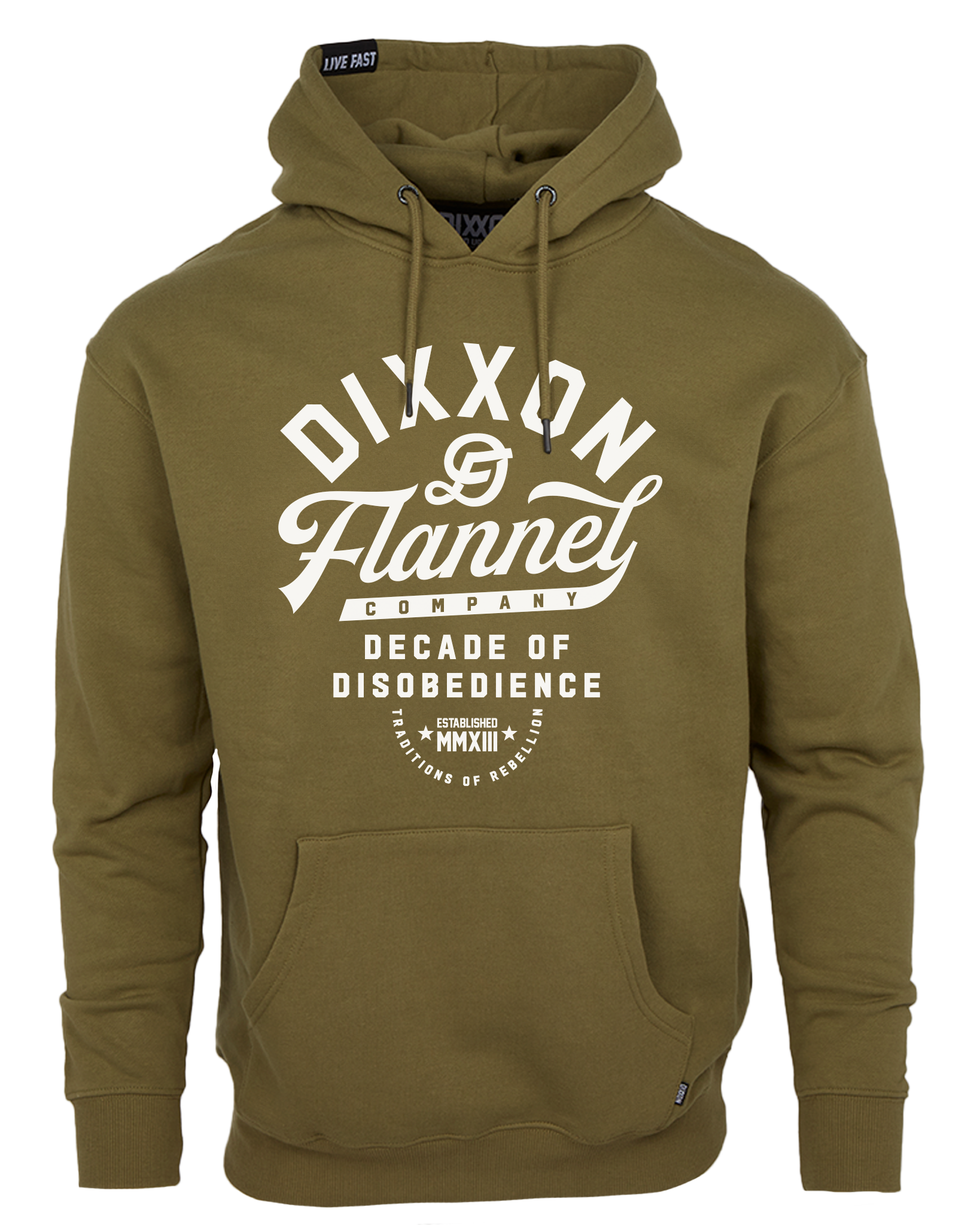 White Pastime Pullover Hoodie - O.D. Green