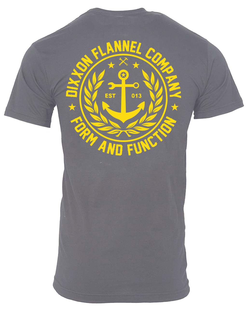 Anchor Crest T-Shirt - Gray & Yellow