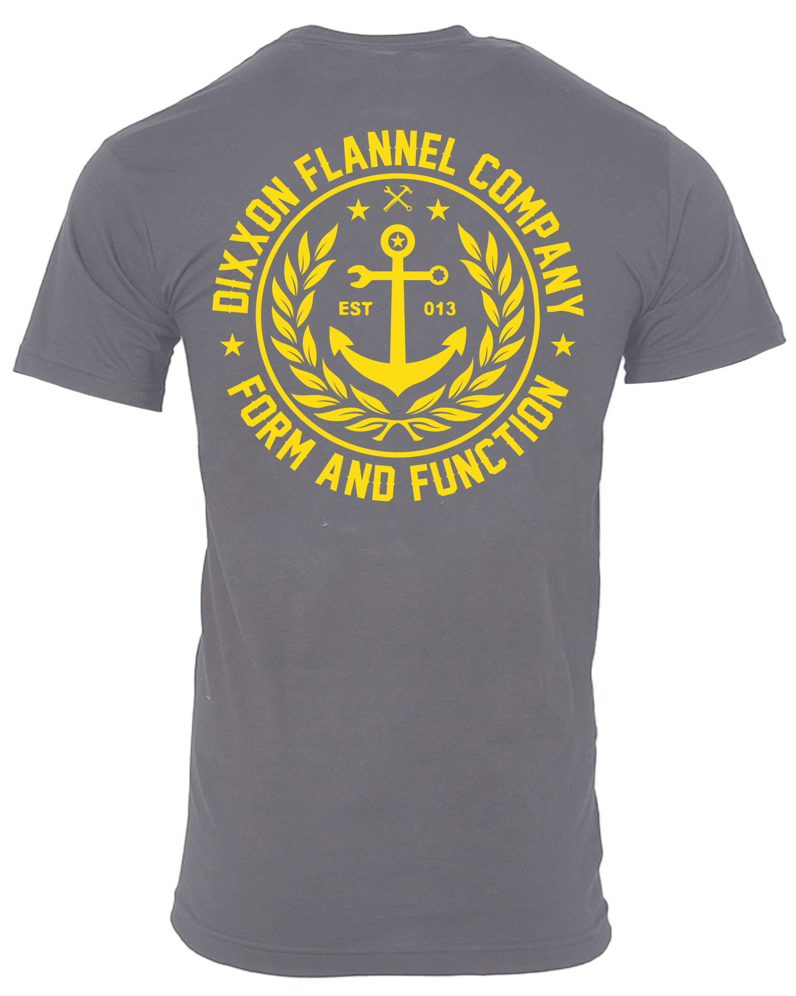 Anchor Crest T-Shirt - Gray & Yellow