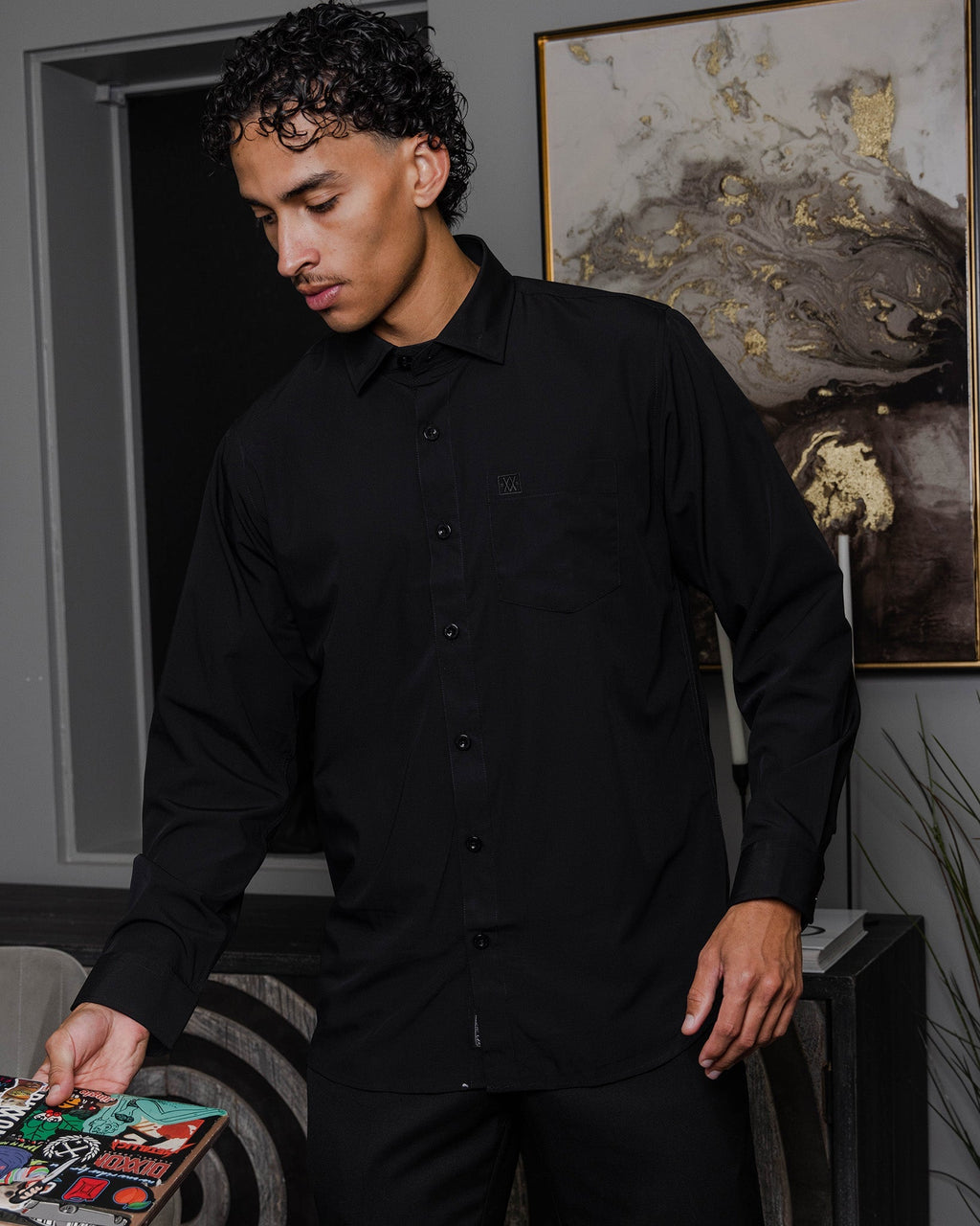 Bamboo Long Sleeve Dress Shirt 2.0 - Black