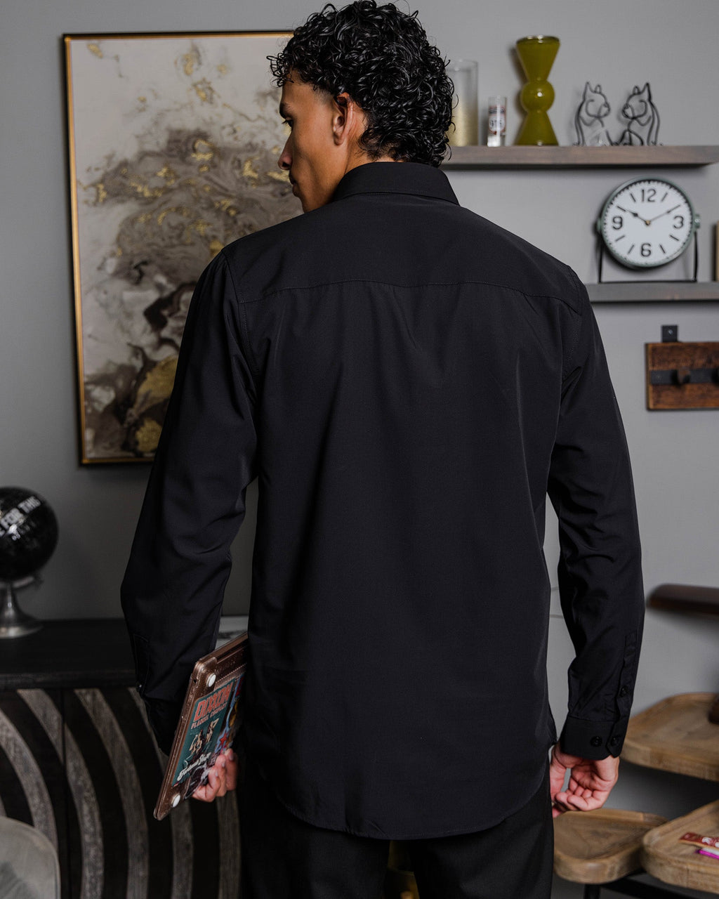 Bamboo Long Sleeve Dress Shirt 2.0 - Black