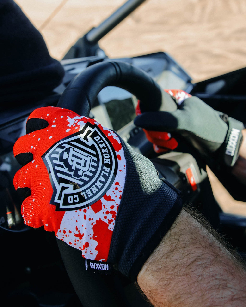 Banner Moto Gloves - Red