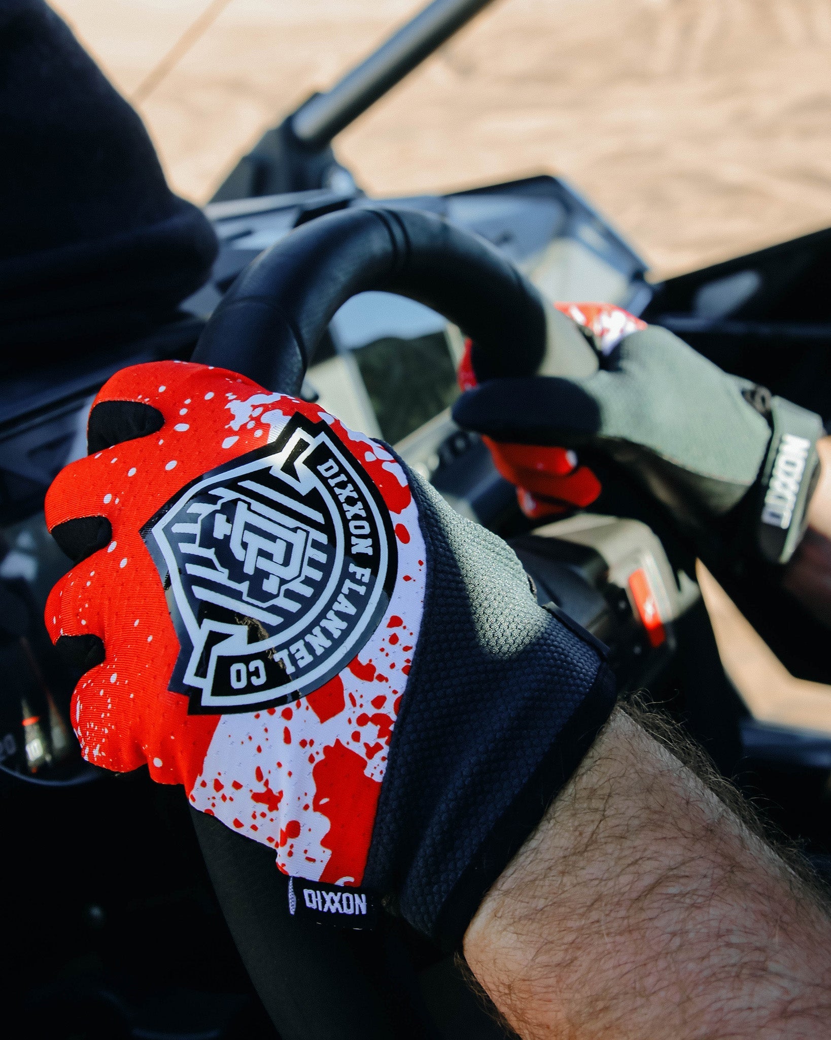 Banner Moto Gloves - Red