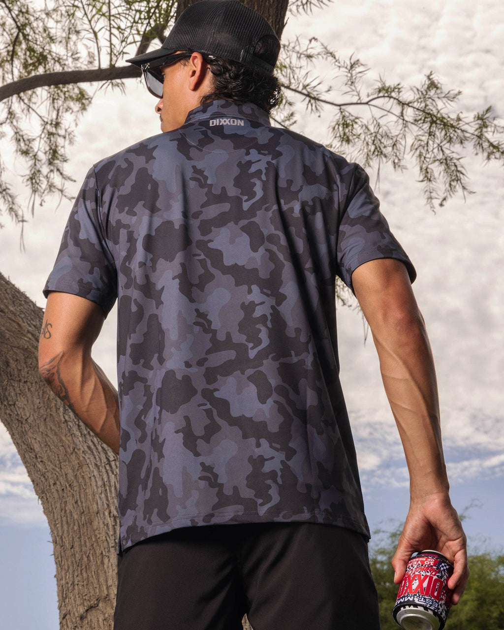 Black Camo Party Polo