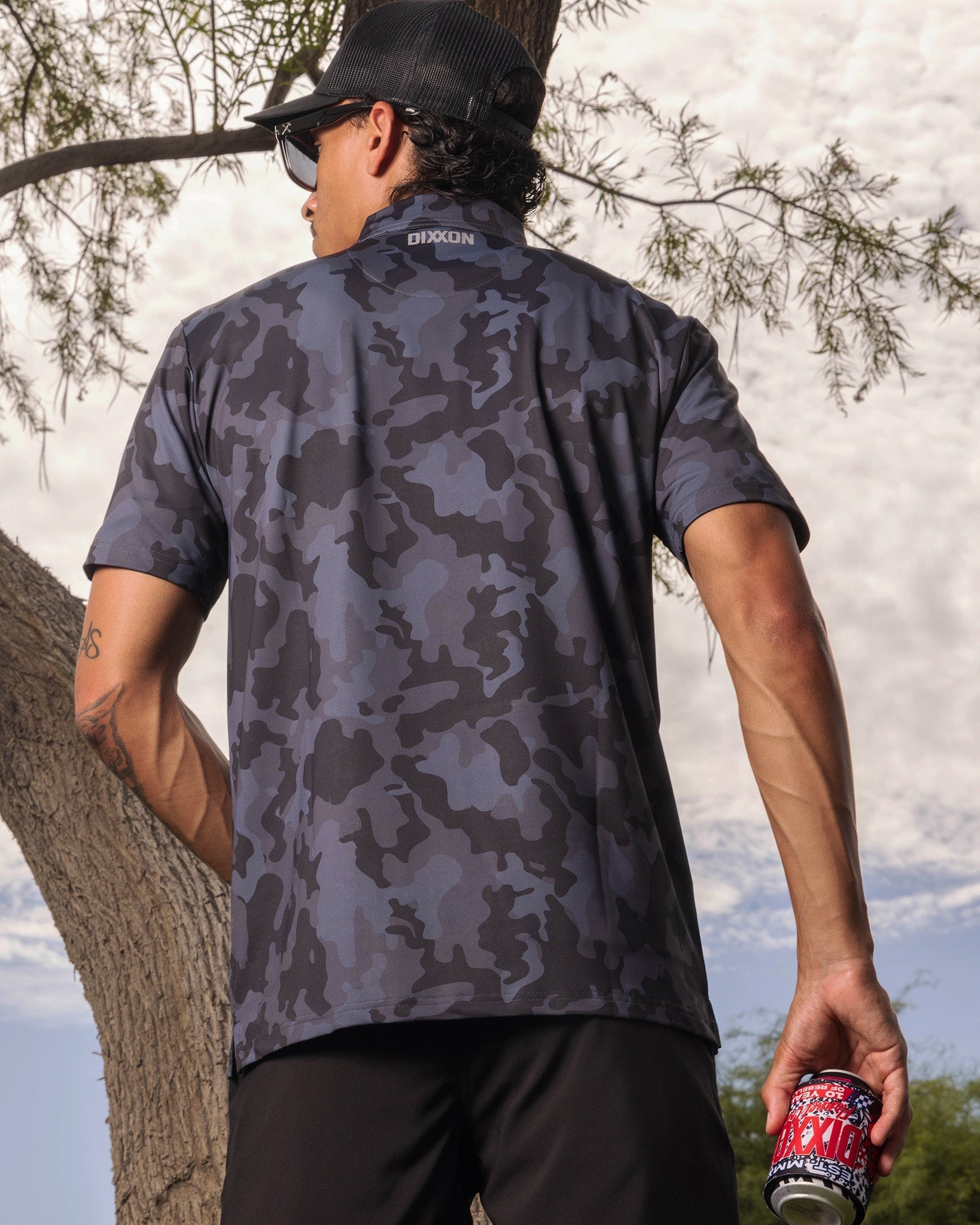 Black Camo Party Polo