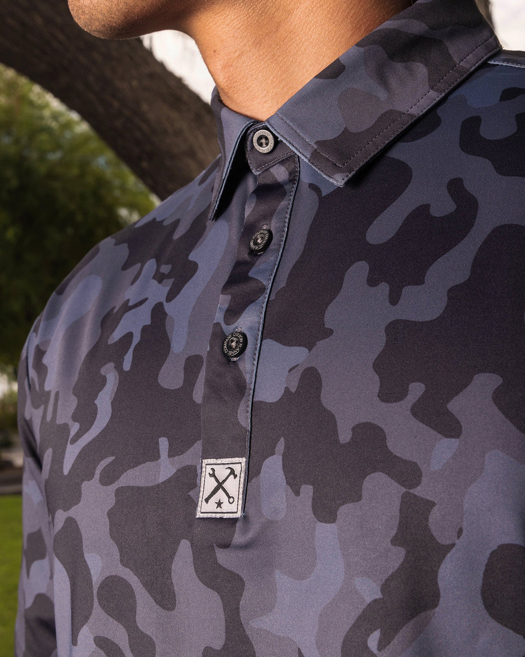 Black Camo Party Polo