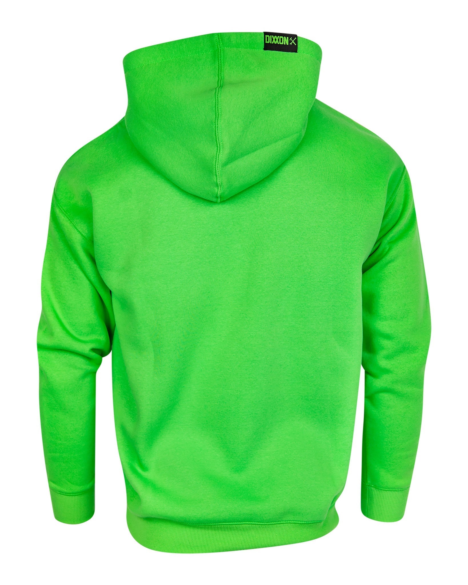 Black Checkpoint Pullover Hoodie - Safety Green