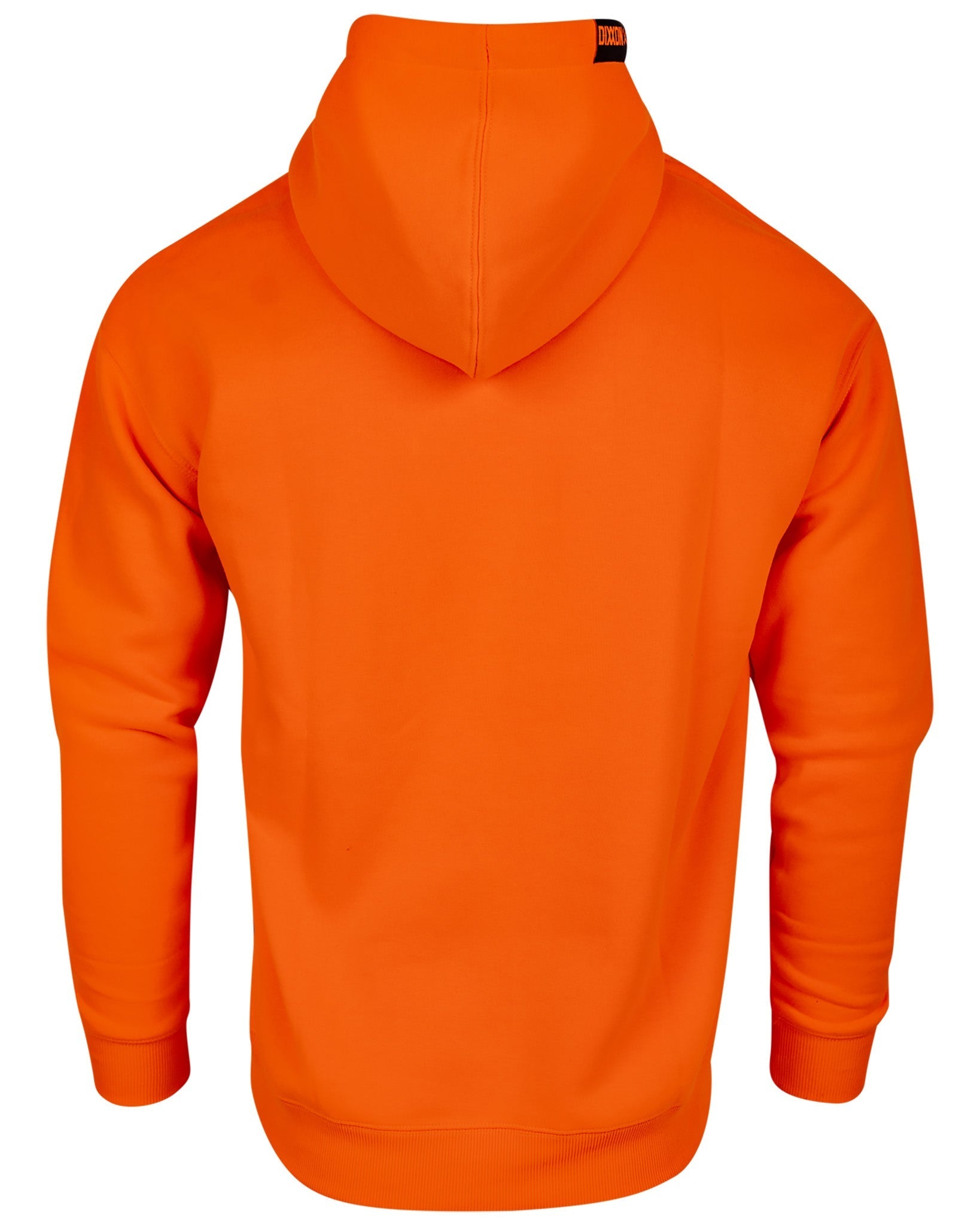 Black Checkpoint Pullover Hoodie - Safety Orange
