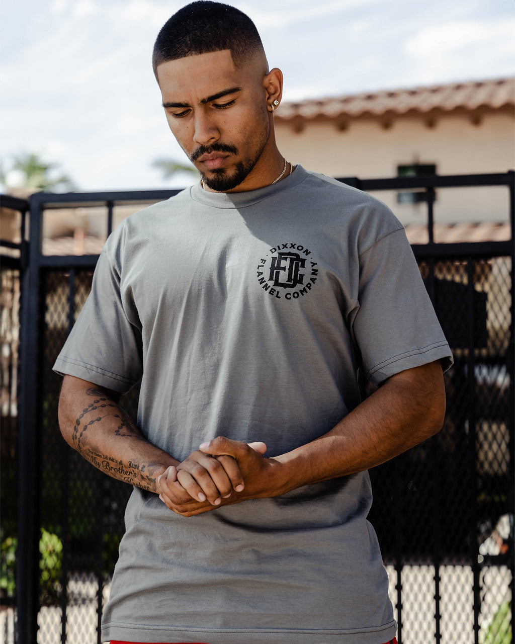 Black Compass T-Shirt - Gray