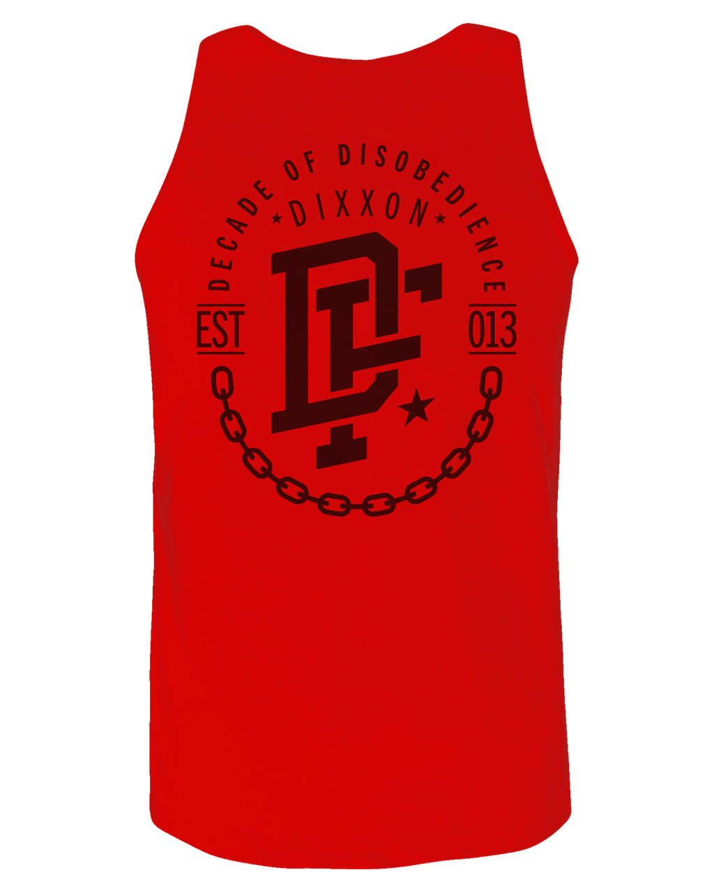 Black Disobedience Tank - Red