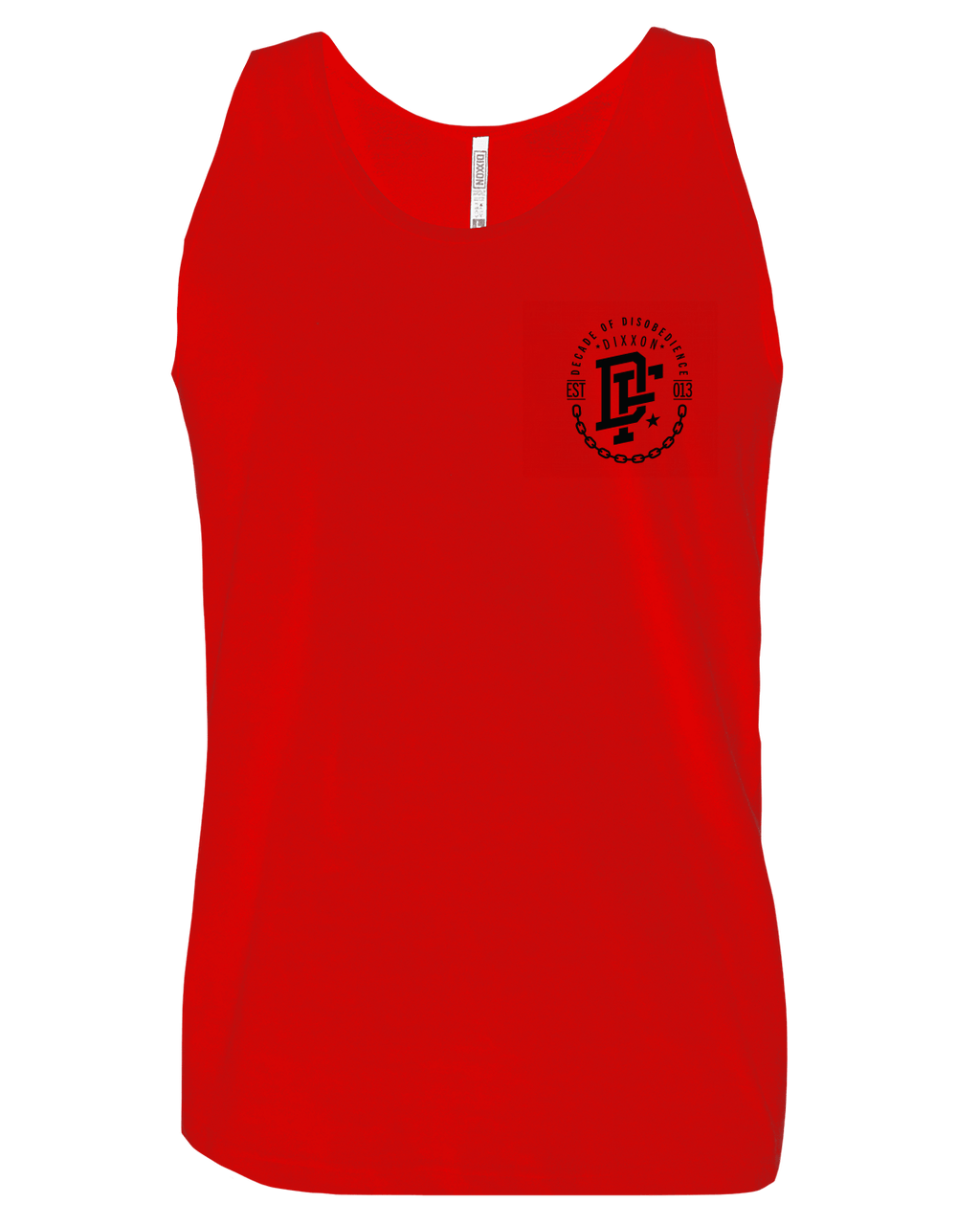 Black Disobedience Tank - Red