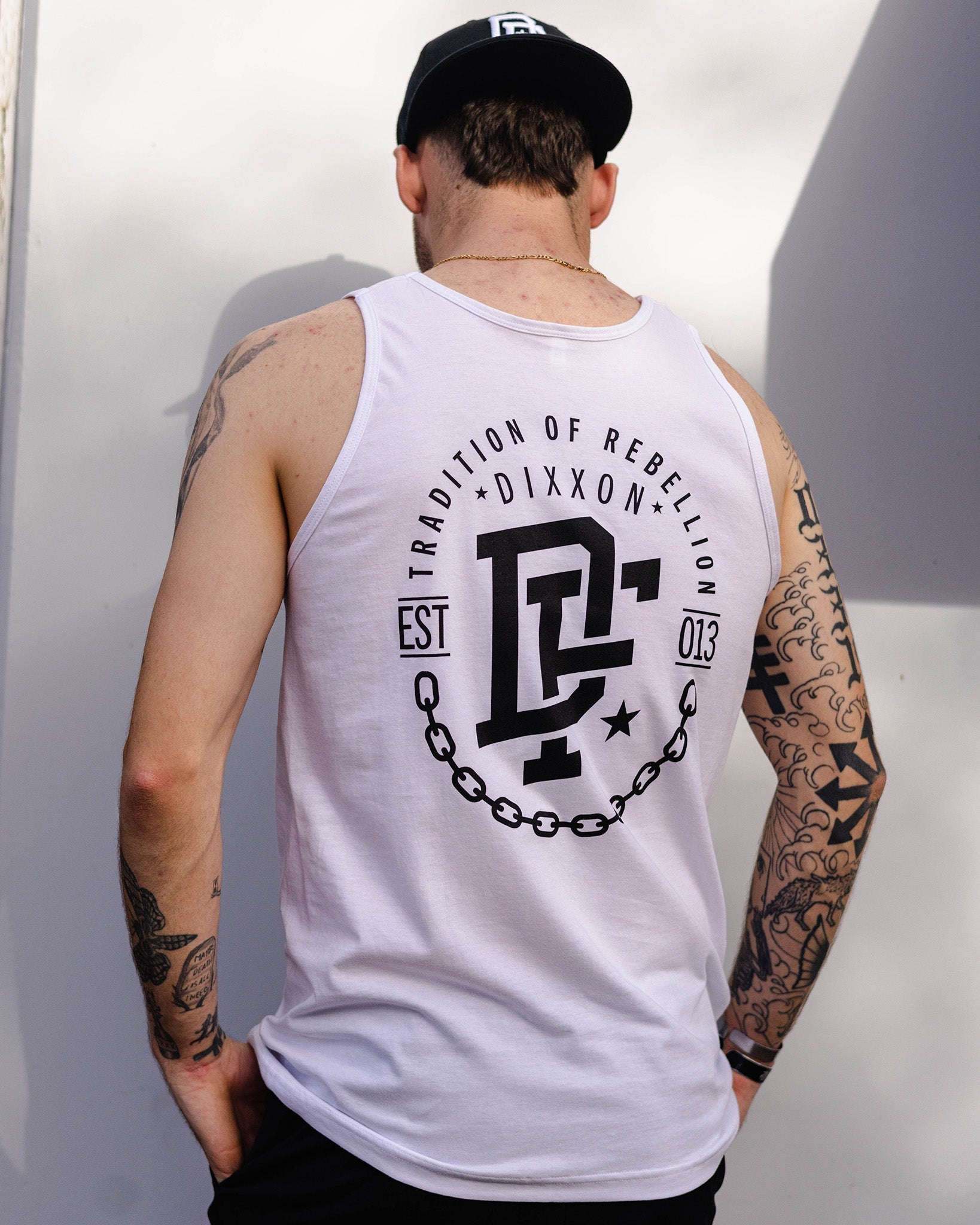 Black Disobedience Tank - White