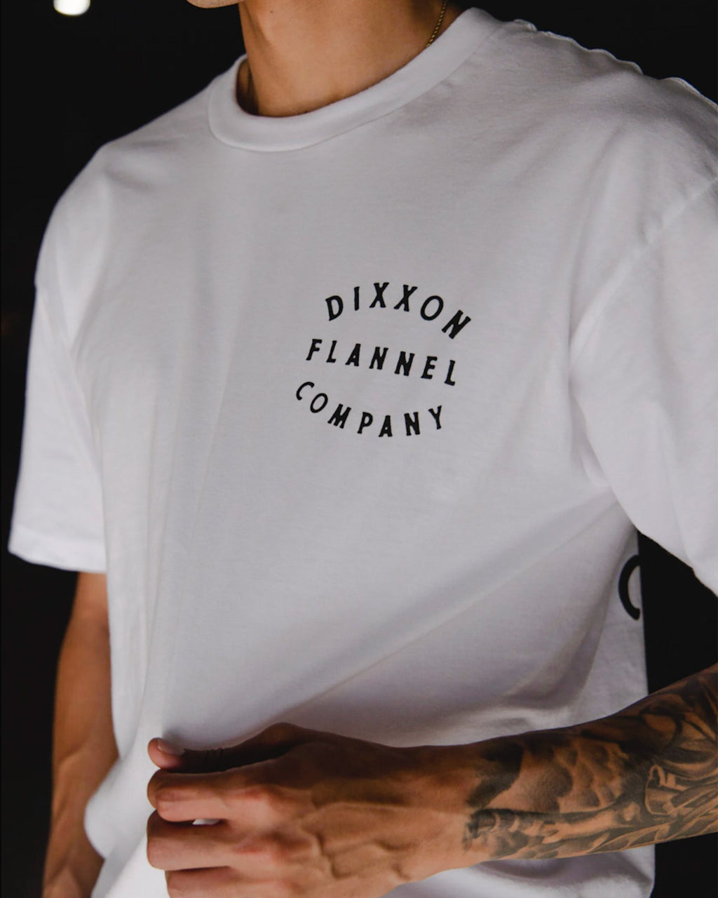 Black Hand Crafted T-Shirt - White