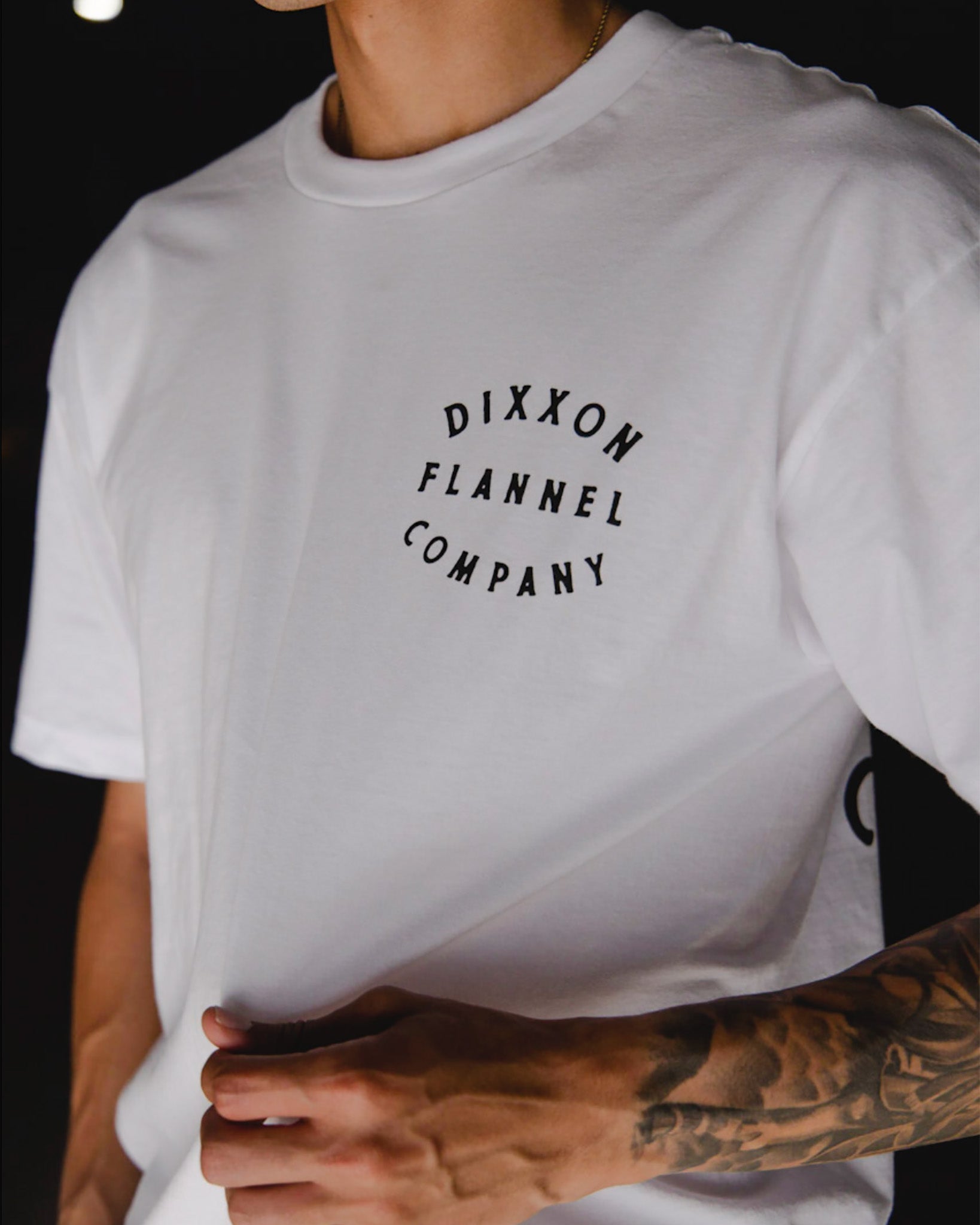 Black Hand Crafted T-Shirt - White