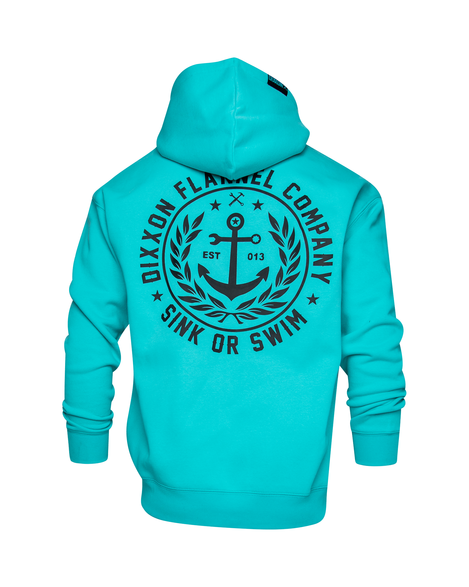 Black Salty Crest Zip Up Hoodie - Tiffany