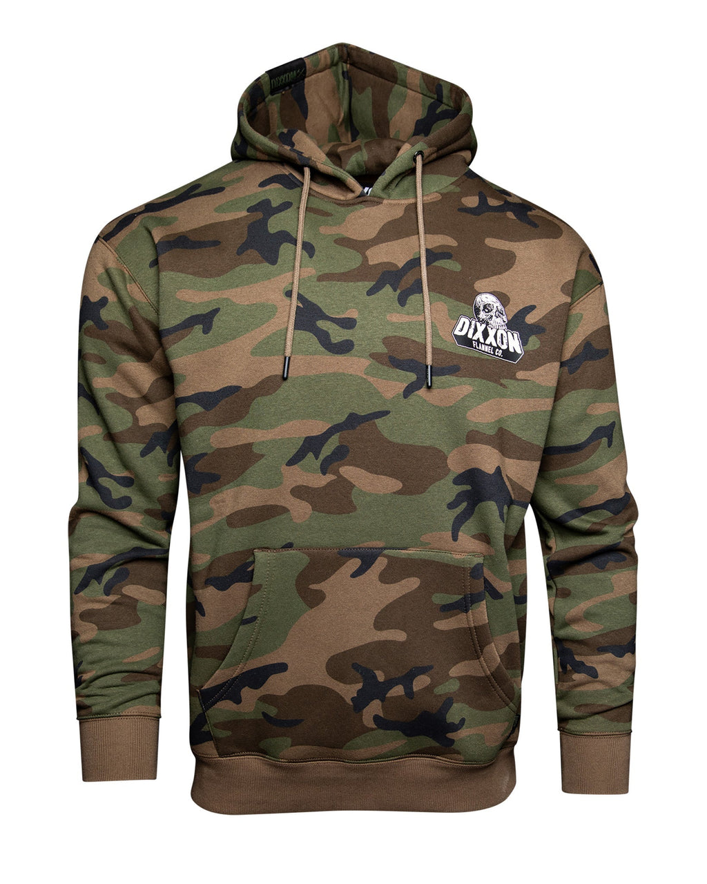 Black & White Valhalla Pullover Hoodie - Green Camo