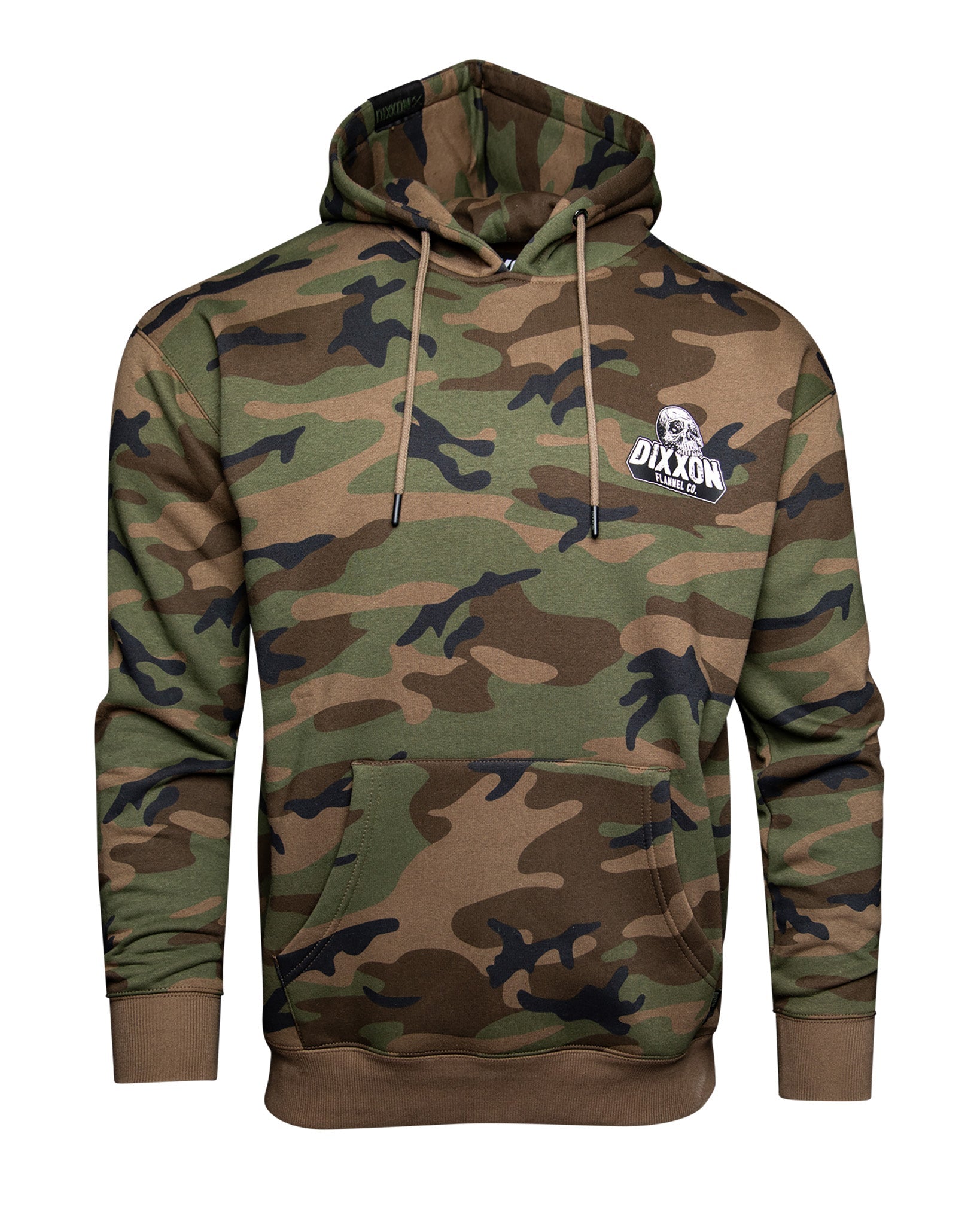 Black & White Valhalla Pullover Hoodie - Green Camo
